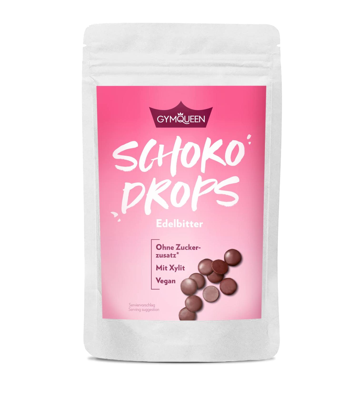 Buy Gymqueen Low Carb Chocolate Drops - 200g 75% Cocoa 1.8g Sugar Vegan Perfect for Baking & Toppings - International Shipping - Buy Online on SooperMarket.com
