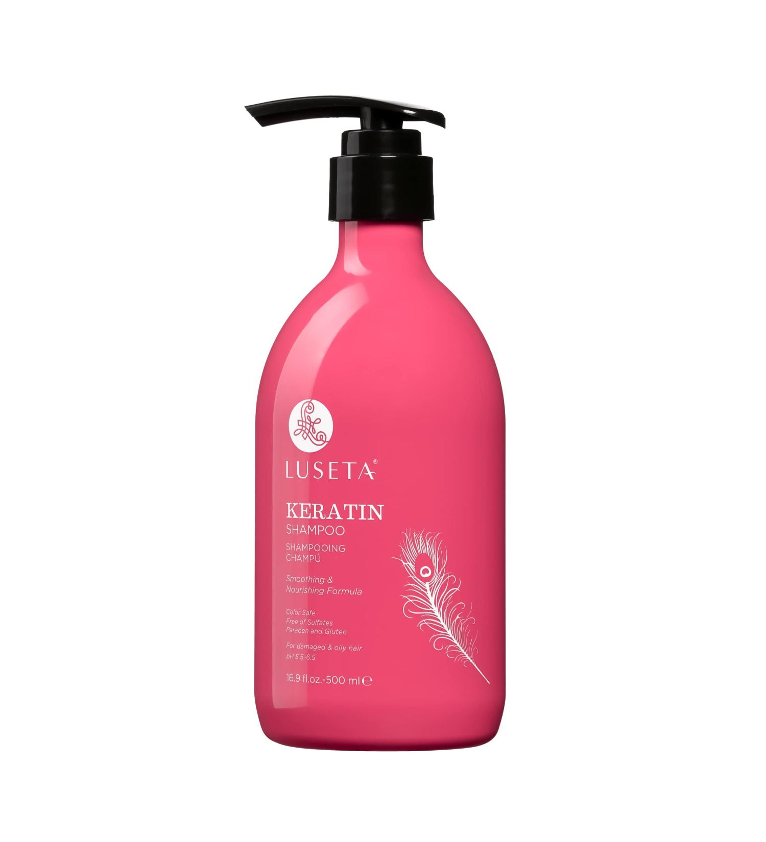 Luseta Keratin Shampoo for Dry Damaged Hair Smoothing & Nourishing Formula for Color Treated Hair | 16.9 Oz - Shop Now - Buy Online on SooperMarket.com