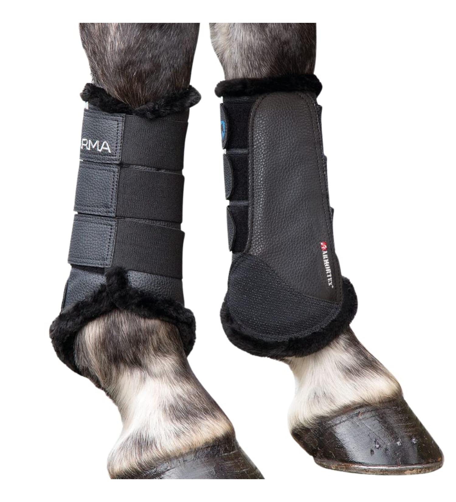 Shires Arma Fur Lined Brushing Boots - Black Full Black - Buy Online on SooperMarket.com