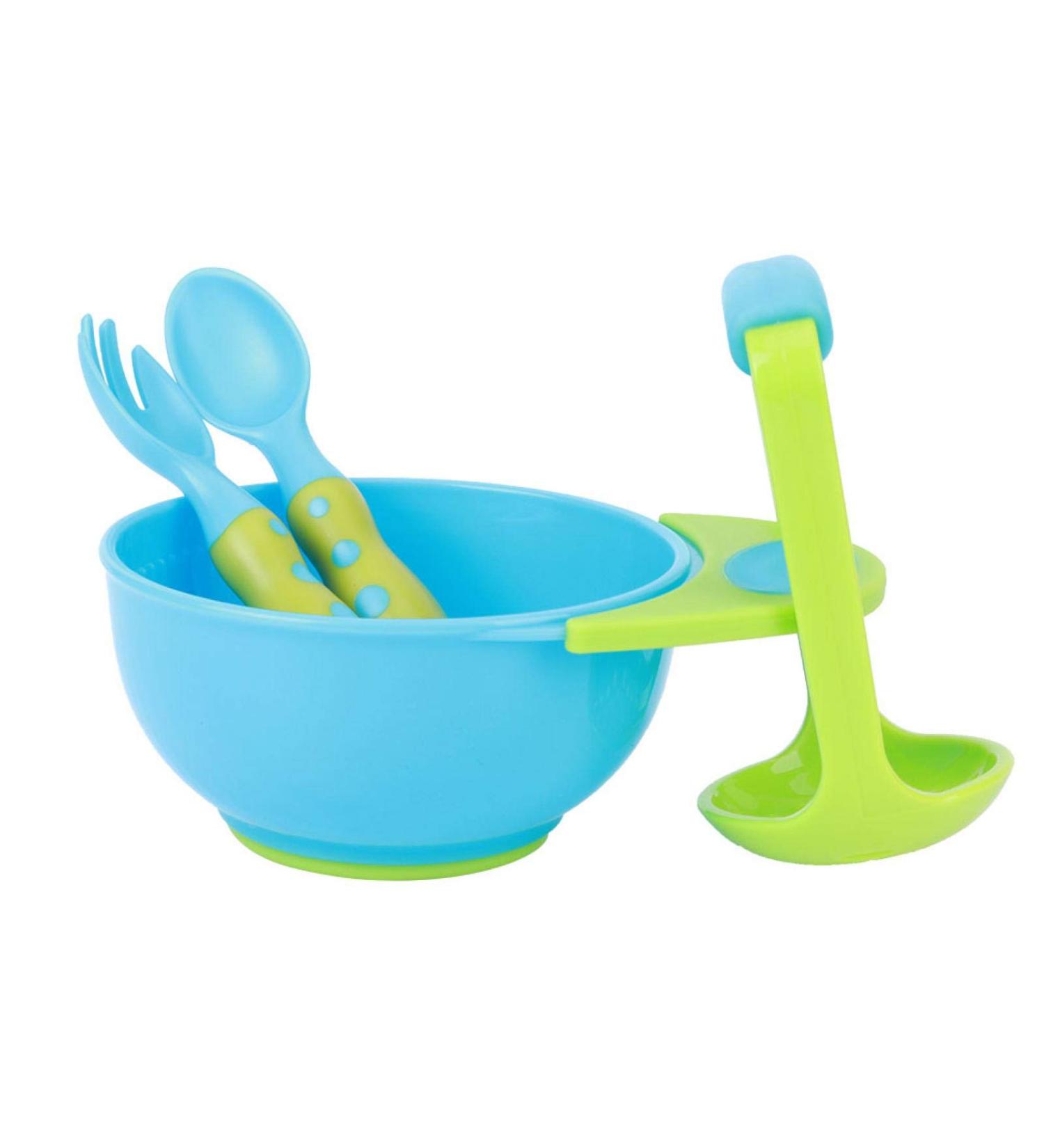 HOSIS Infant Freshfood Mash Bowl | Lightweight Baby Food Masher for Home - Blue/Green - Buy Online on SooperMarket.com