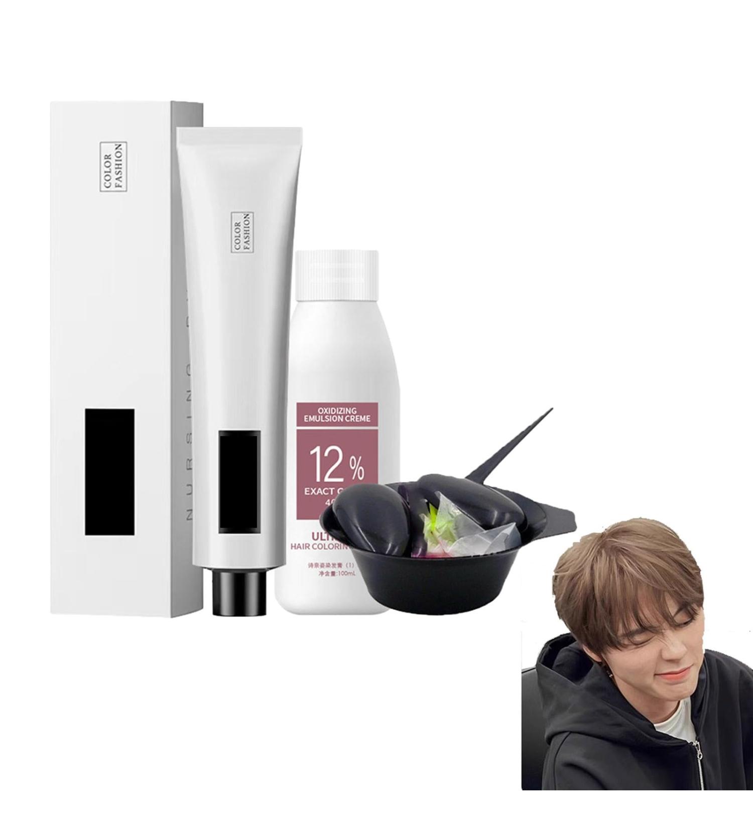 Dyemiss Color Shampoo Dyemiss Hair Coloring Shampoo No Bleaching Hair Nourishing Coloring Hair Dye Dyemiss Hair Dye Diy Fashion Hair Dye for Men and Wome (Color : Gray brown) - Buy Online on SooperMarket.com