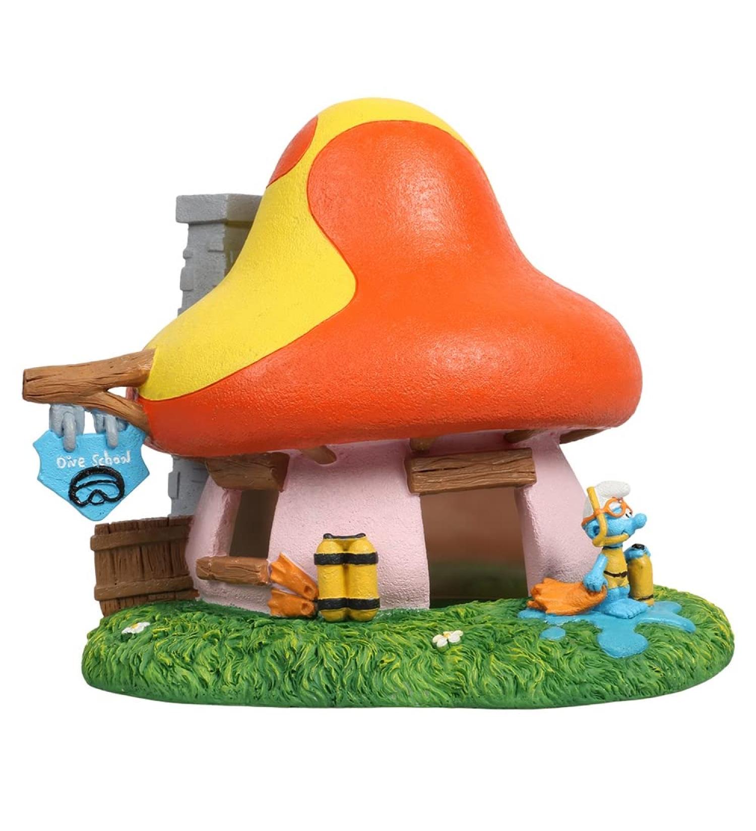 Aqua della figure the smurfs of diving school highly detailed and made from polyester resin non-toxic and pH-neutral dive for sweet and seawater aquariums