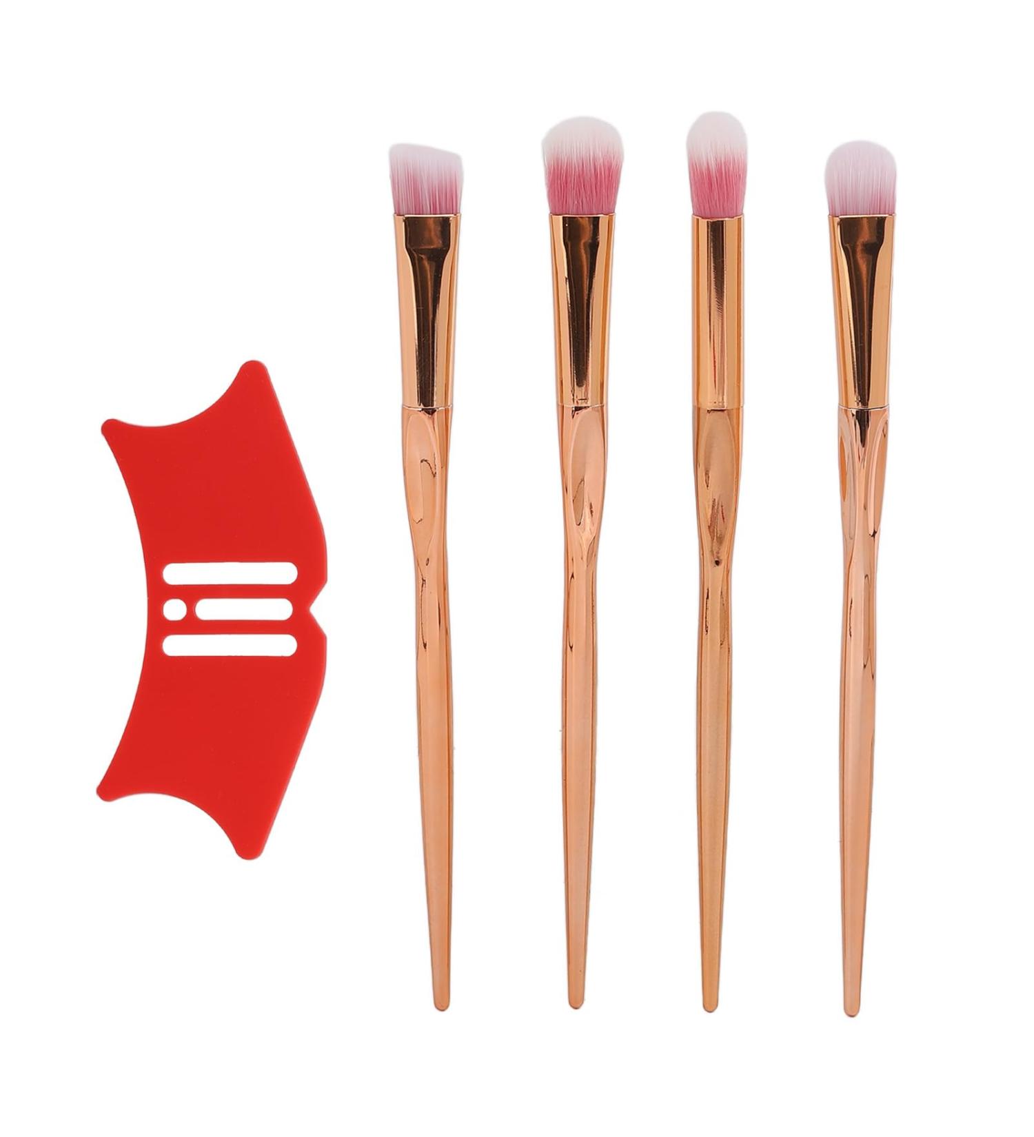 Drawing Aid Nose Shadow Stencil Silicone Mascara with 4pcs Makeup Brush for Eye Makeup Portable Size Non Slip Design - Buy Online on SooperMarket.com