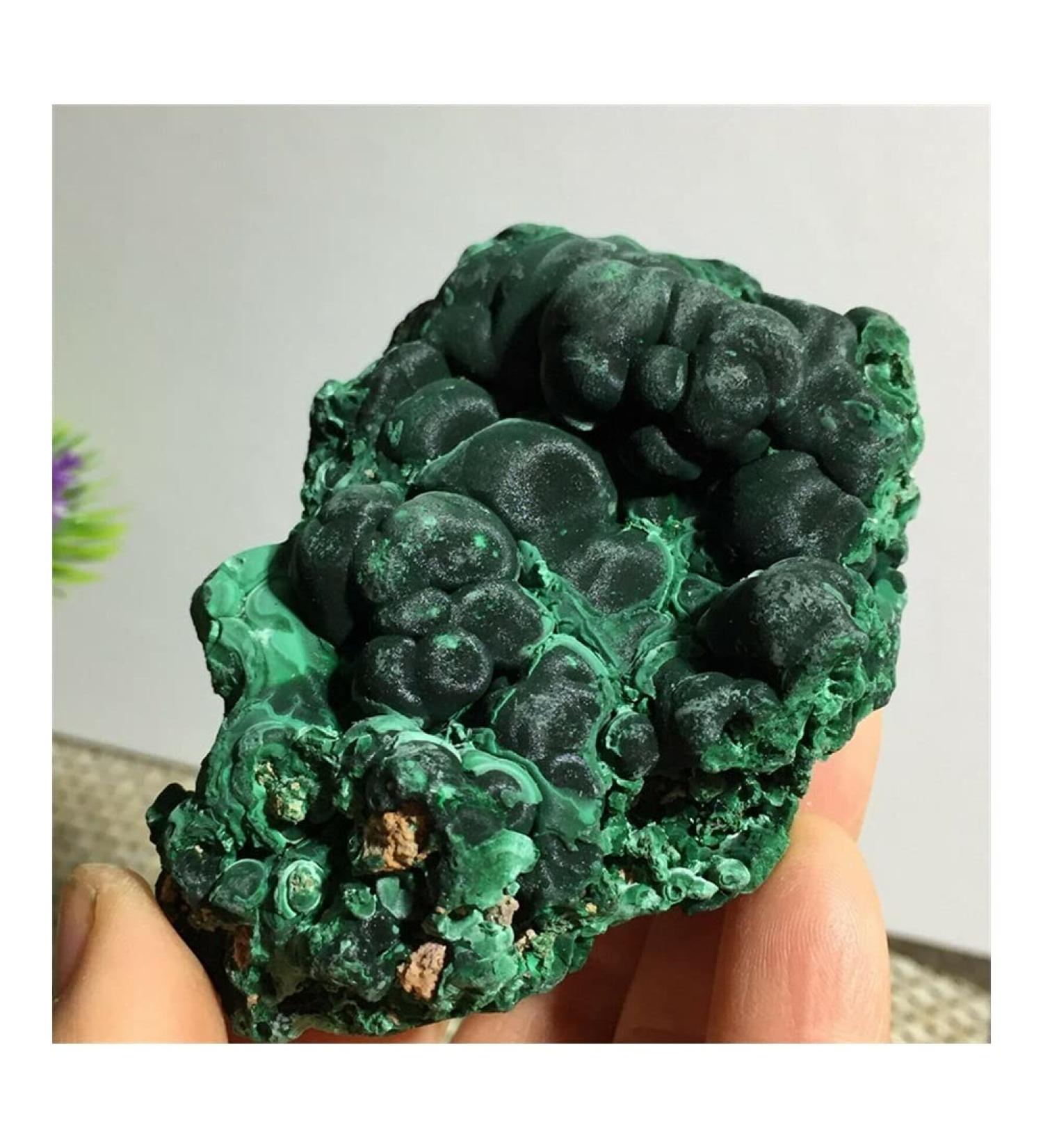 Stone Crafts Malachiet Ruwe Steen Natuurlijke Kristal Reiki Decoratie FZUGEDRLI (Size : 240-250g) - Buy Online on SooperMarket.com
