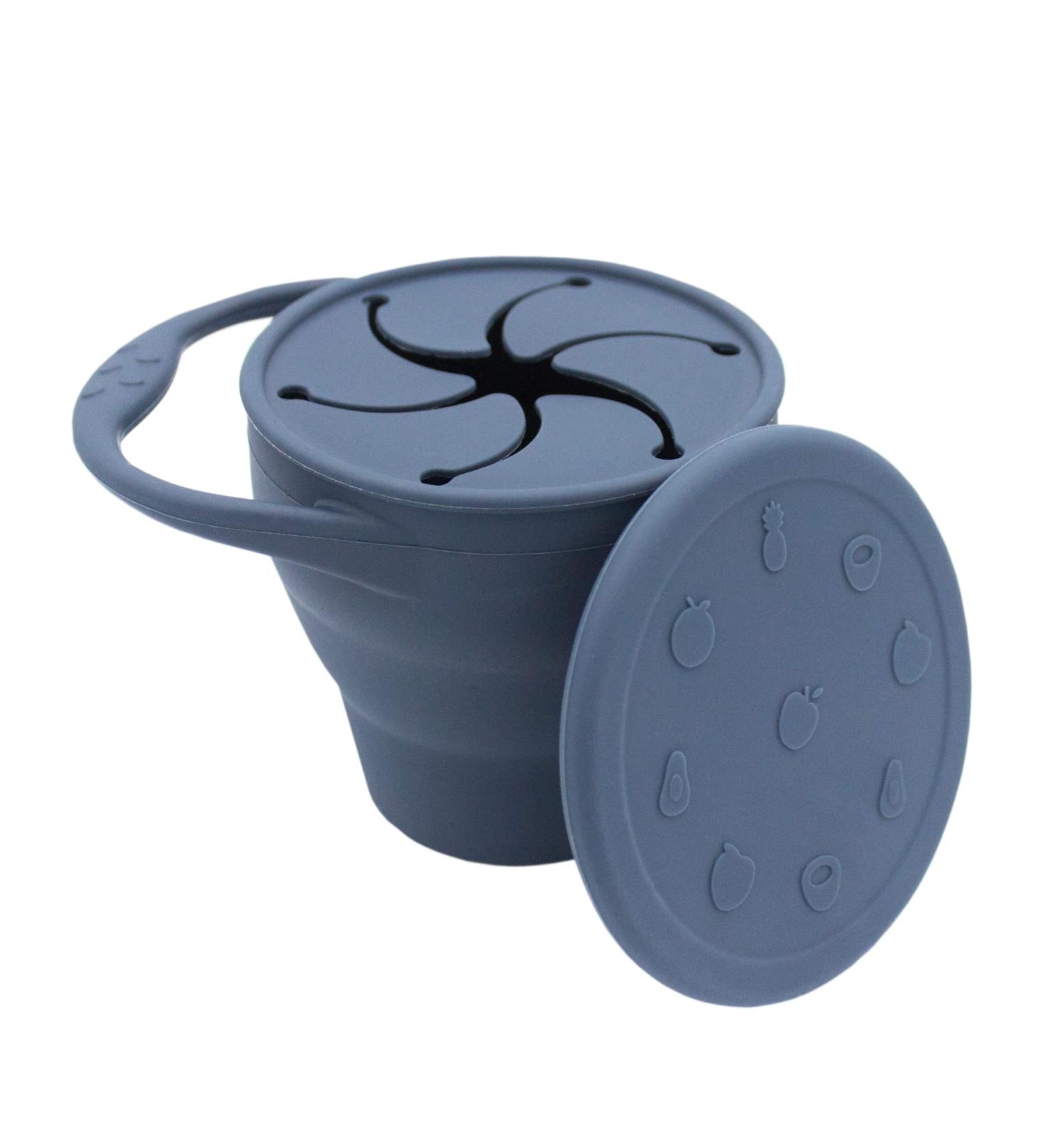 BapronBaby Silicone Collapsible Snack Cup (Navy) - 100% Food Grade Silicone - BPA  Phthalate  and Latex Free - Dishwasher Safe - 6 Months+ - Buy Online on SooperMarket.com