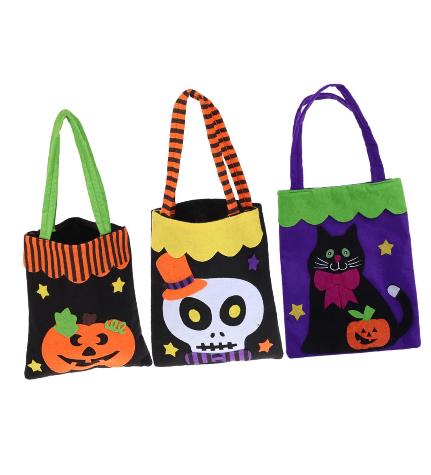 PRETYZOOM 3pcs Halloween Handbag Candy Bag Candy Bags Candy Halloween Candy Bag Props Portable Child - Buy Online on SooperMarket.com