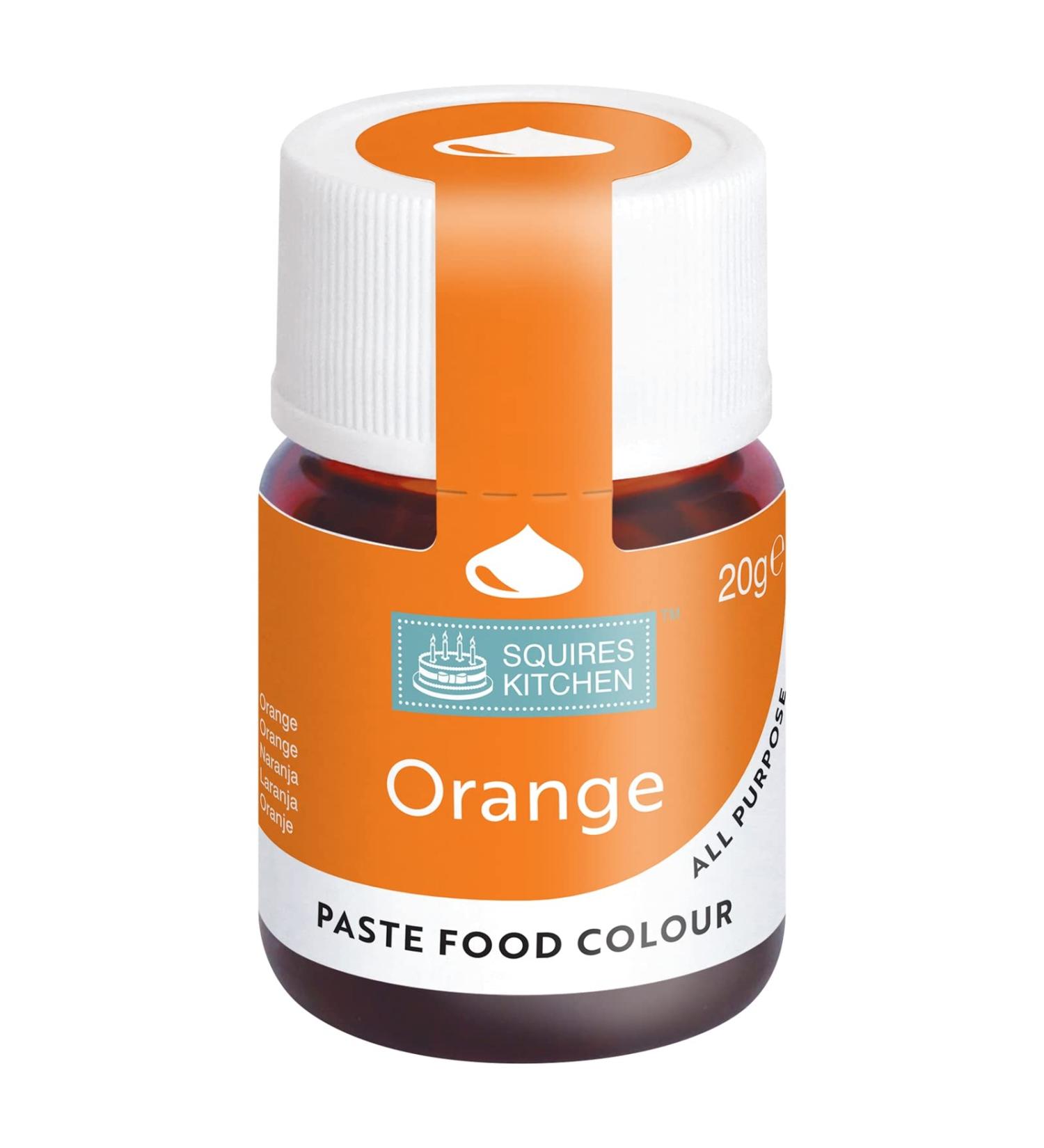 Squires Kitchen Orange Food Colouring Paste - 20g | Concentrated Colour for Sugarpaste, Fondant, Buttercream & More - Buy Online on SooperMarket.com
