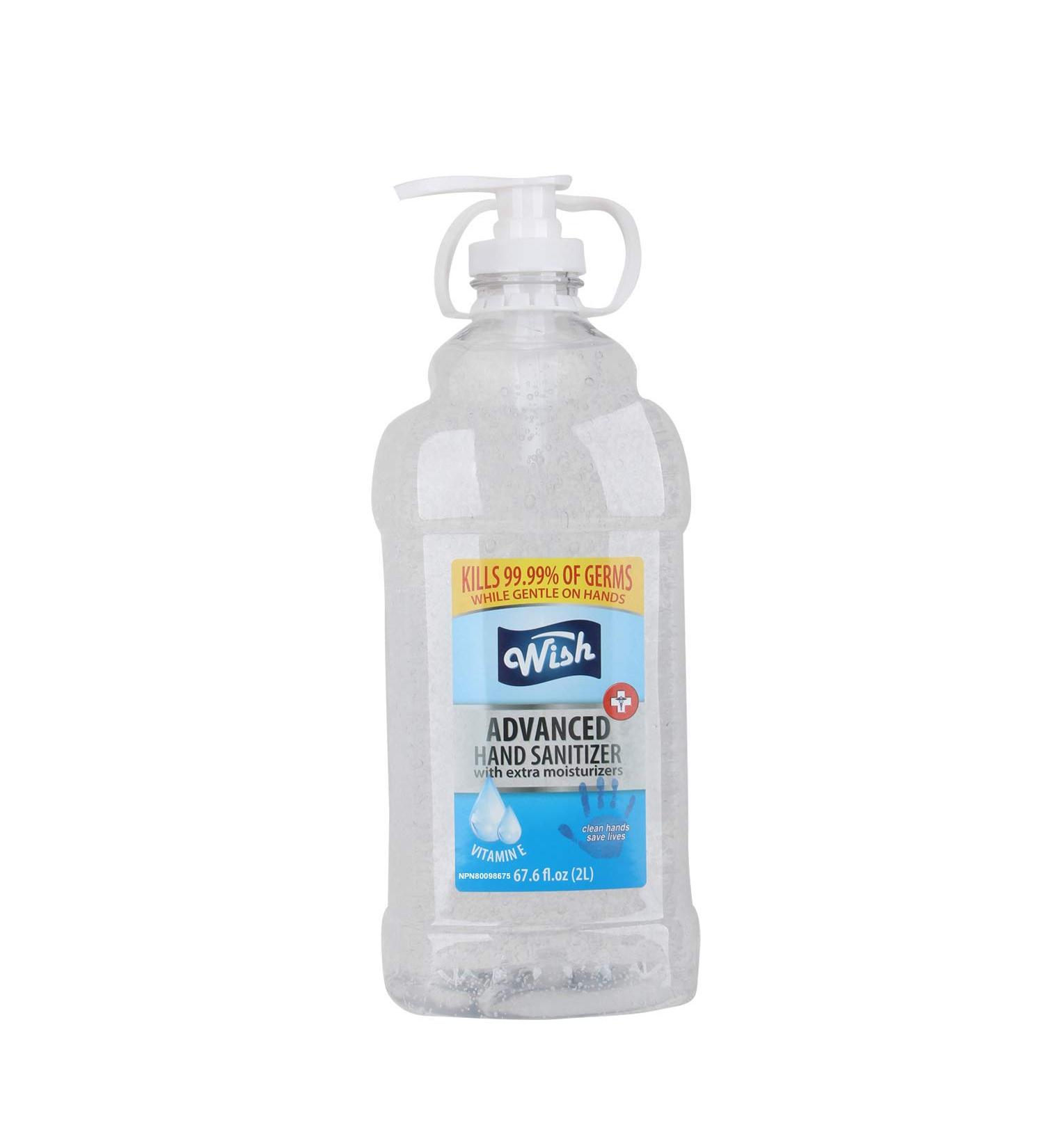 Wish Hand Sanitizer 67.6oz with Vitamin E, Pump, and Carry Handle - 4.22lb (1 Pack) - Buy Online on SooperMarket.com