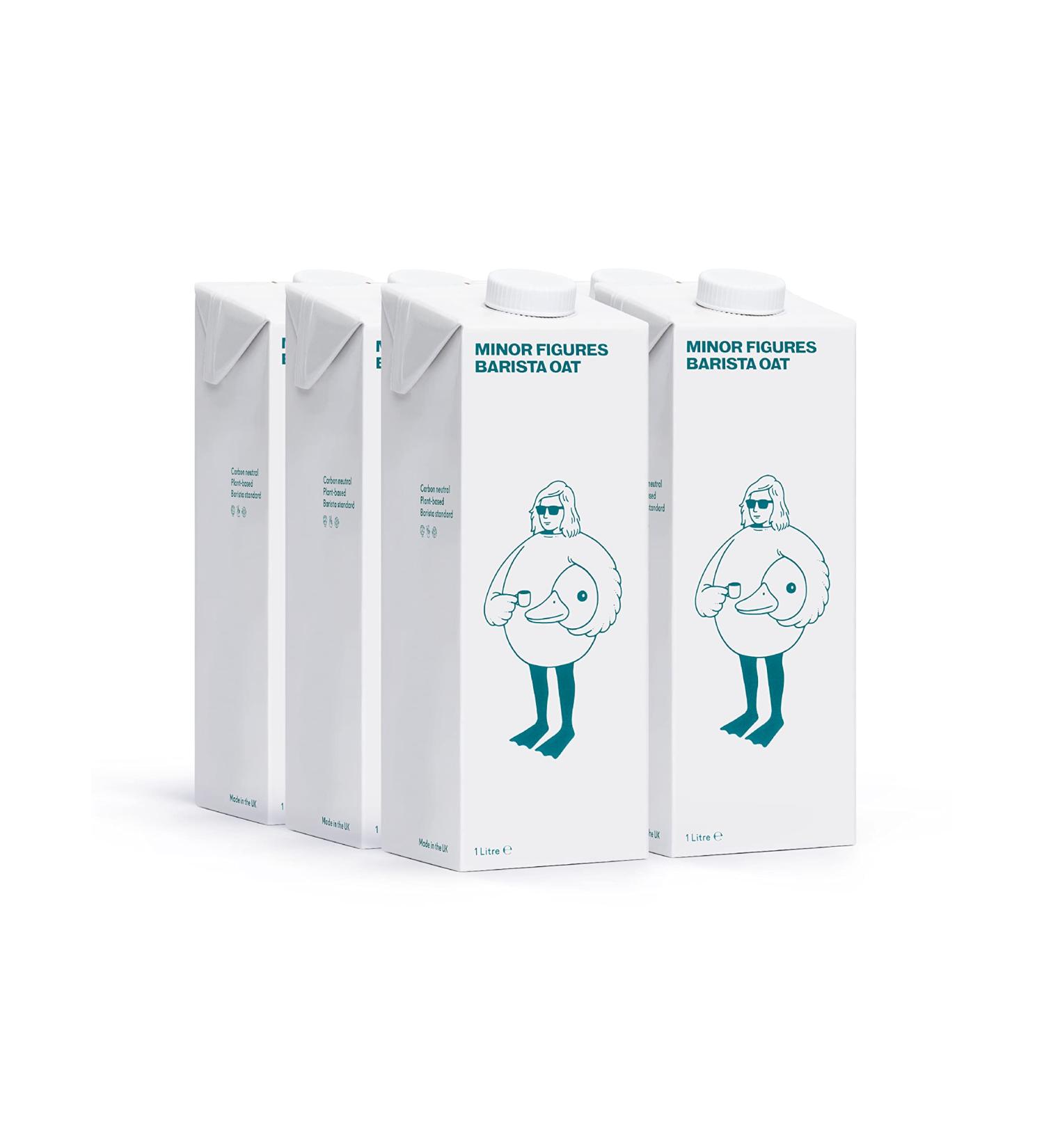 Minor Figures Barista Oat Milk - 6 x 1L Cartons - Non-Dairy Milk for Coffee & Tea - Buy Online on SooperMarket.com
