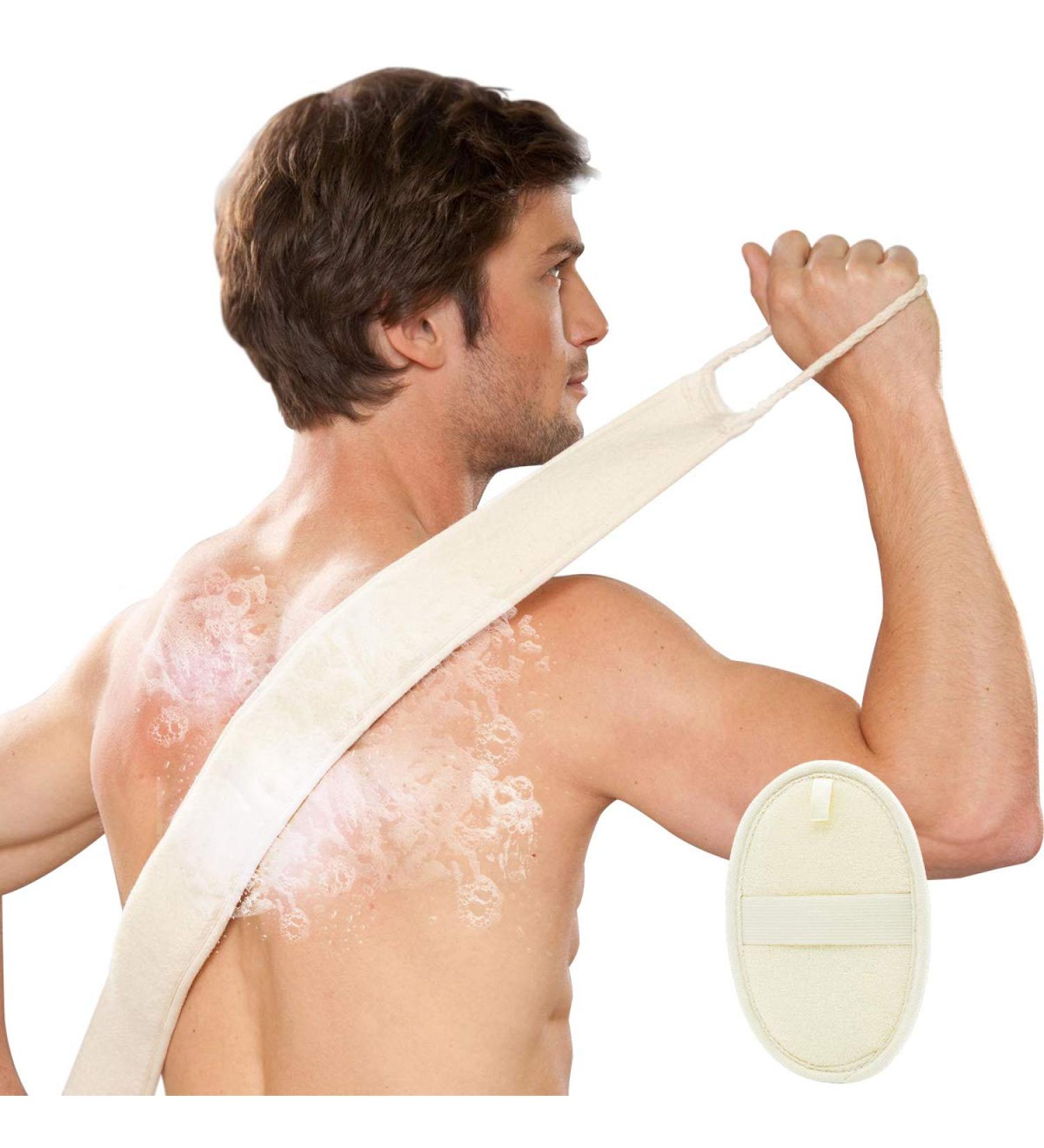 Loofah Exfoliating Back Scrubber for Men and Women - 31.5 inch Length - Deep Clean and Relax Your Body - Buy Online on SooperMarket.com