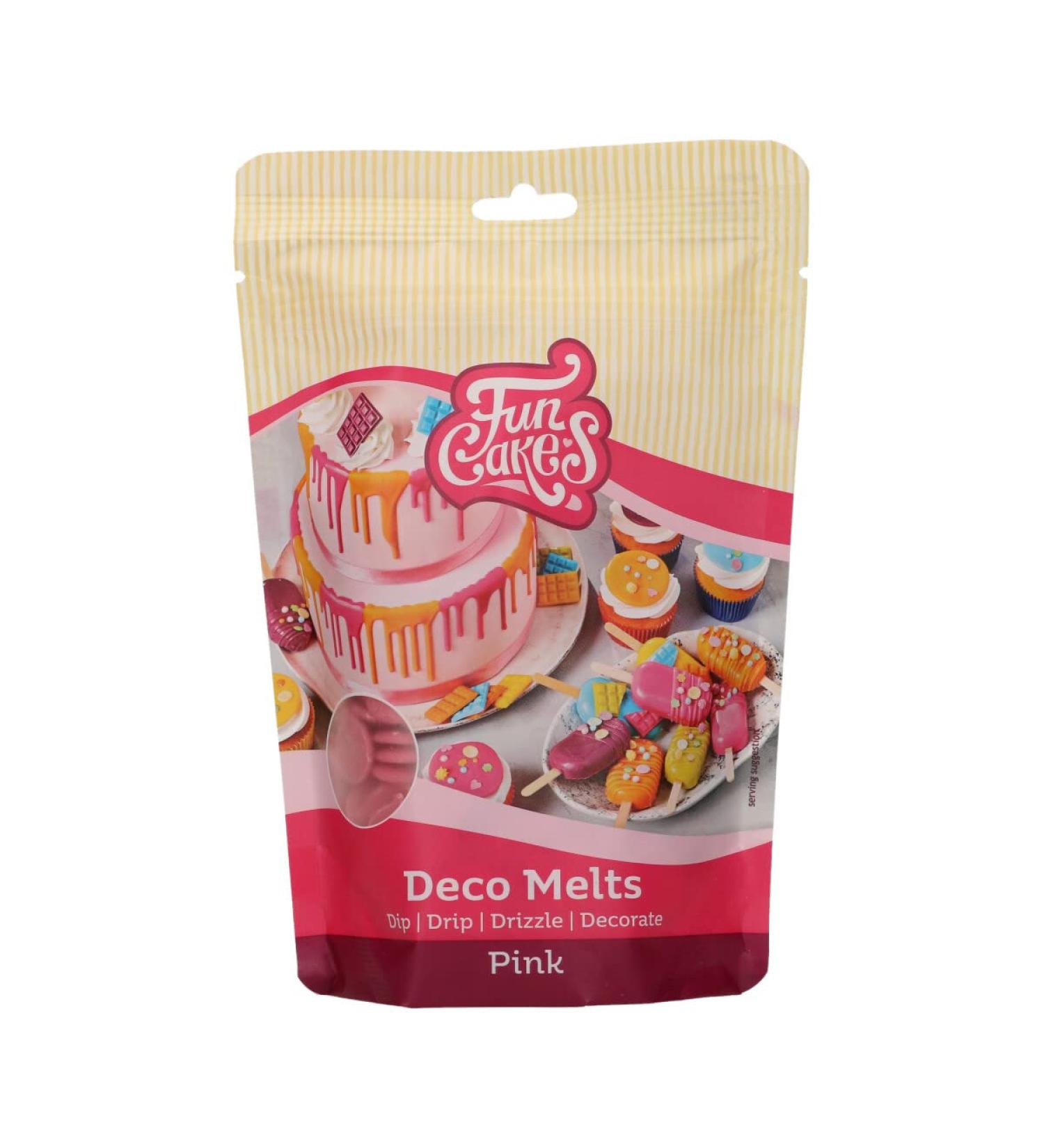 FunCakes Deco Melts Pink AZO Free 250g - Vibrant Pink Candy Melts for Baking and Decorating - Buy Online on SooperMarket.com