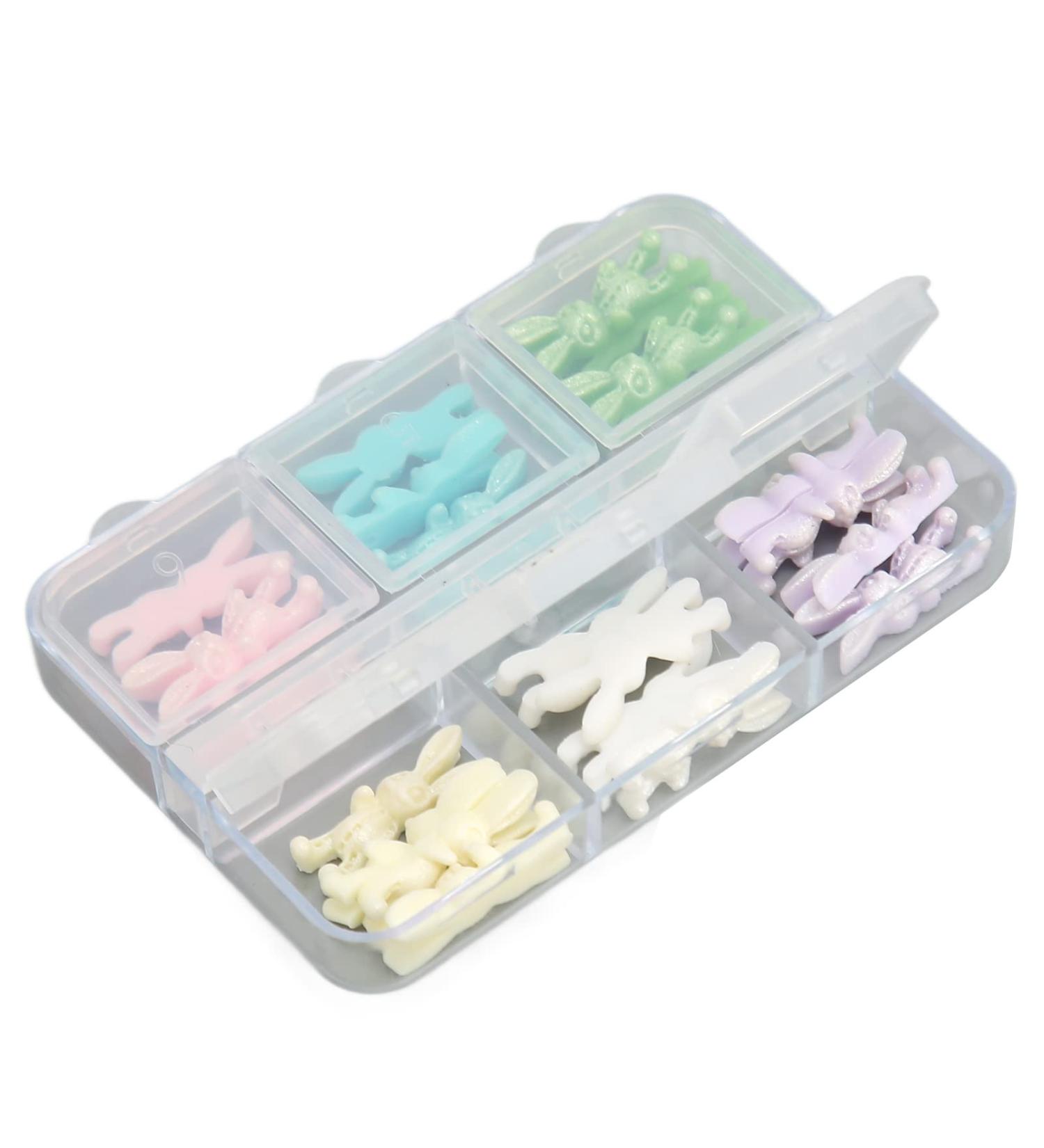 Rabbit Nail Decoration Nail Ornaments Adequate Quantity Safe Resin Multipurpose Beautiful for Nail Salon for Winter - Buy Online on SooperMarket.com