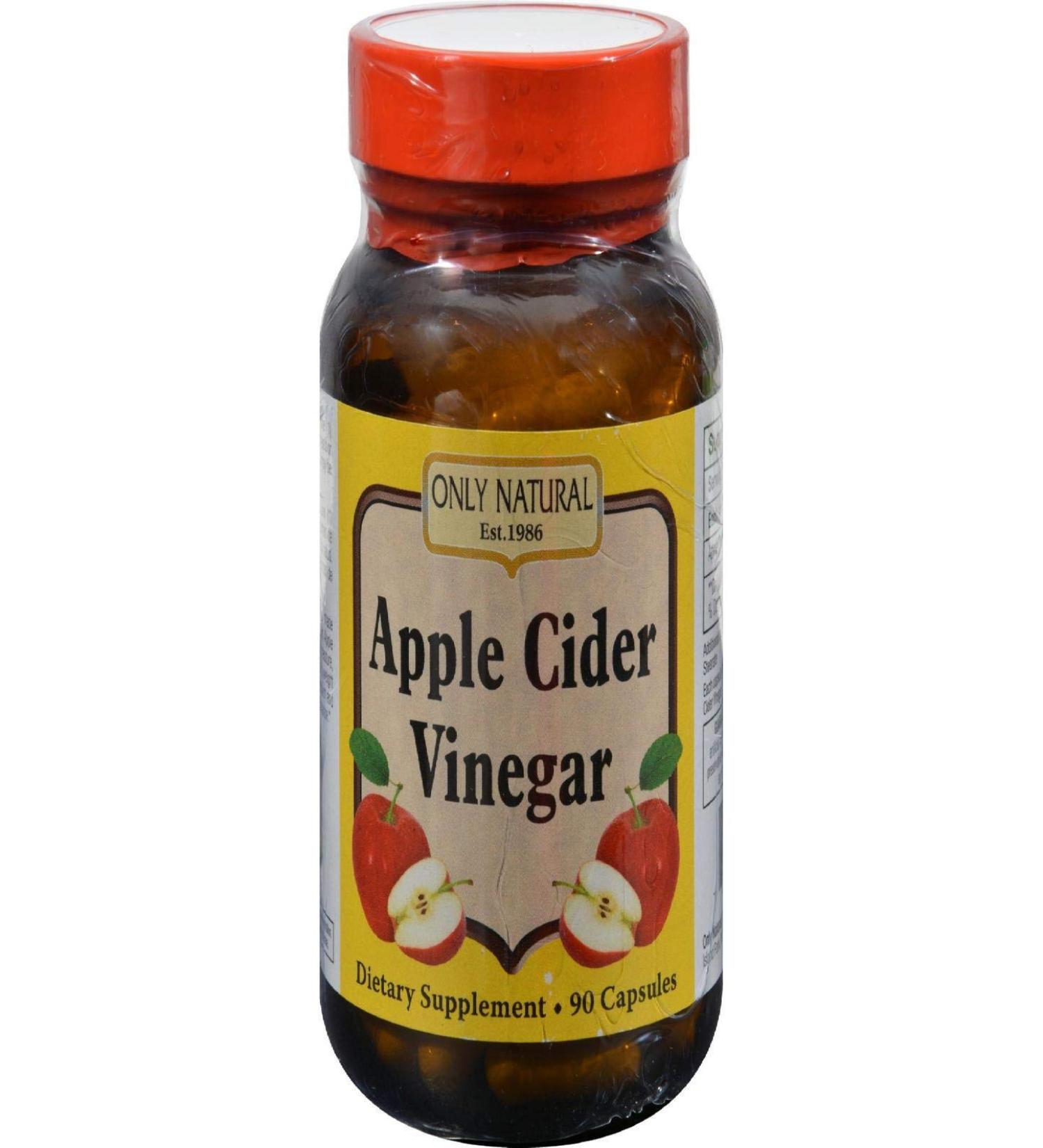 Only Natural Apple Cider Vinegar (500mg.), 90-Count