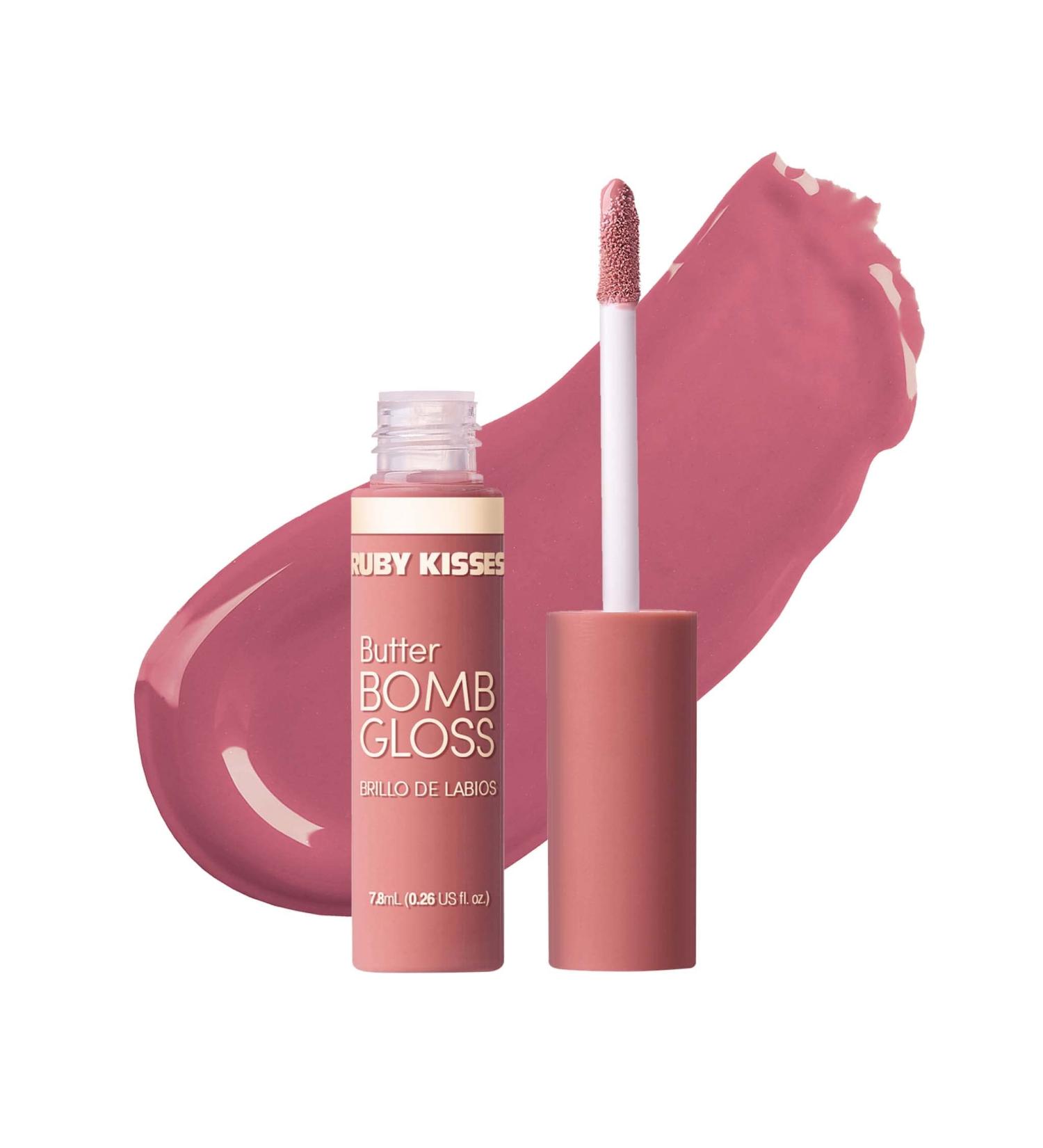 Ruby Kisses Butter Bomb Lip Gloss - Natural Nude Lip Makeup with Vitamin E - 7.8mL (Sublime) - Buy Online on SooperMarket.com