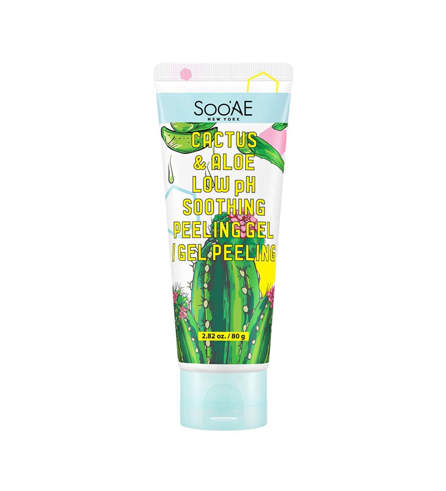 Soo'AE Cactus & Aloe Peeling Gel Low pH Soothing Peeling Gel EXFOLIATING + SOOTHING Gentle exfoliation Made in Korea