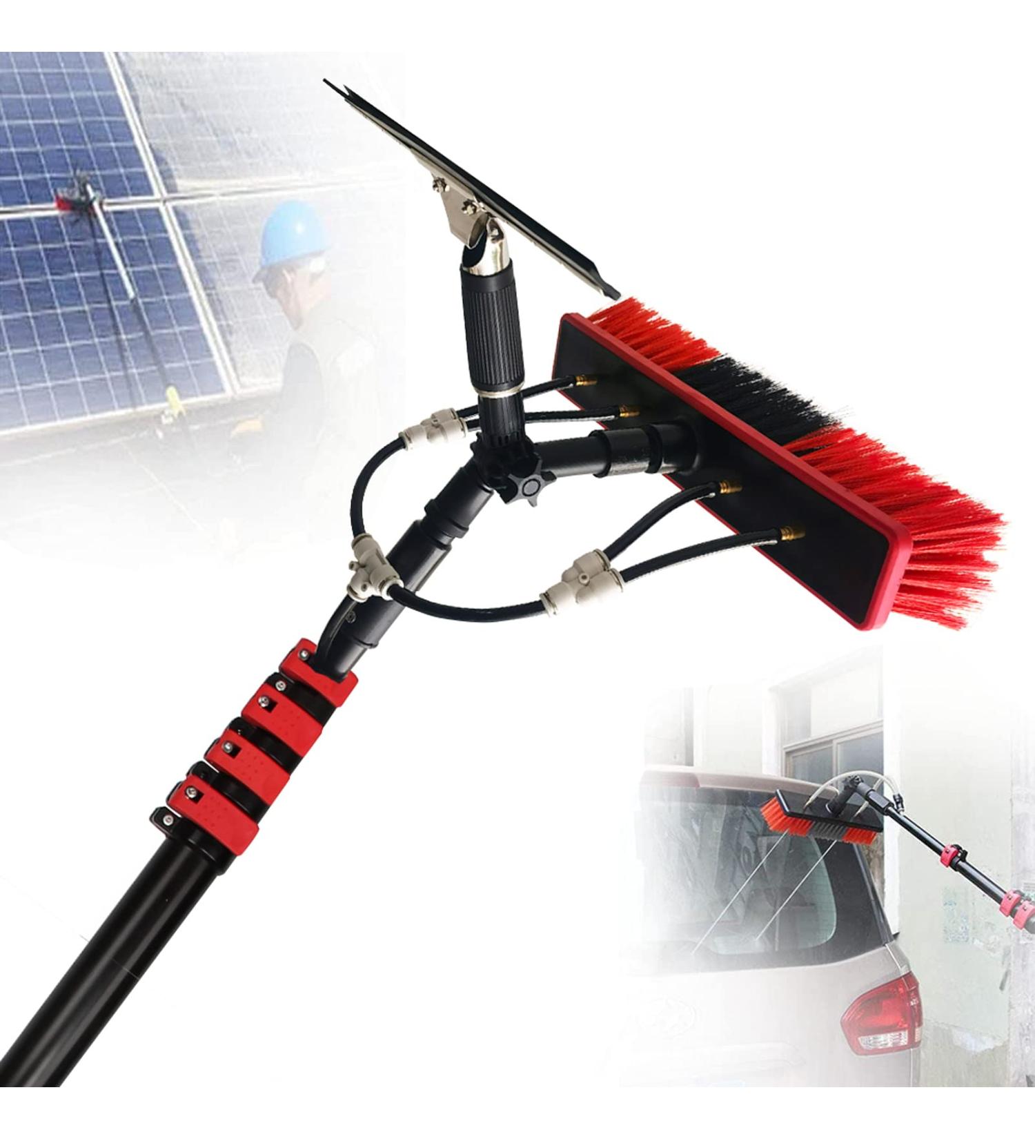photovoltaic cleaner Window Cleaning Pole Water Fed Telescopic Brush Window Cleaning Pole Water Fed Telescopic Brush Extendable Cleaner Conservatory Roof 35cm Brush Head 6M/21FT - Buy Online on SooperMarket.com