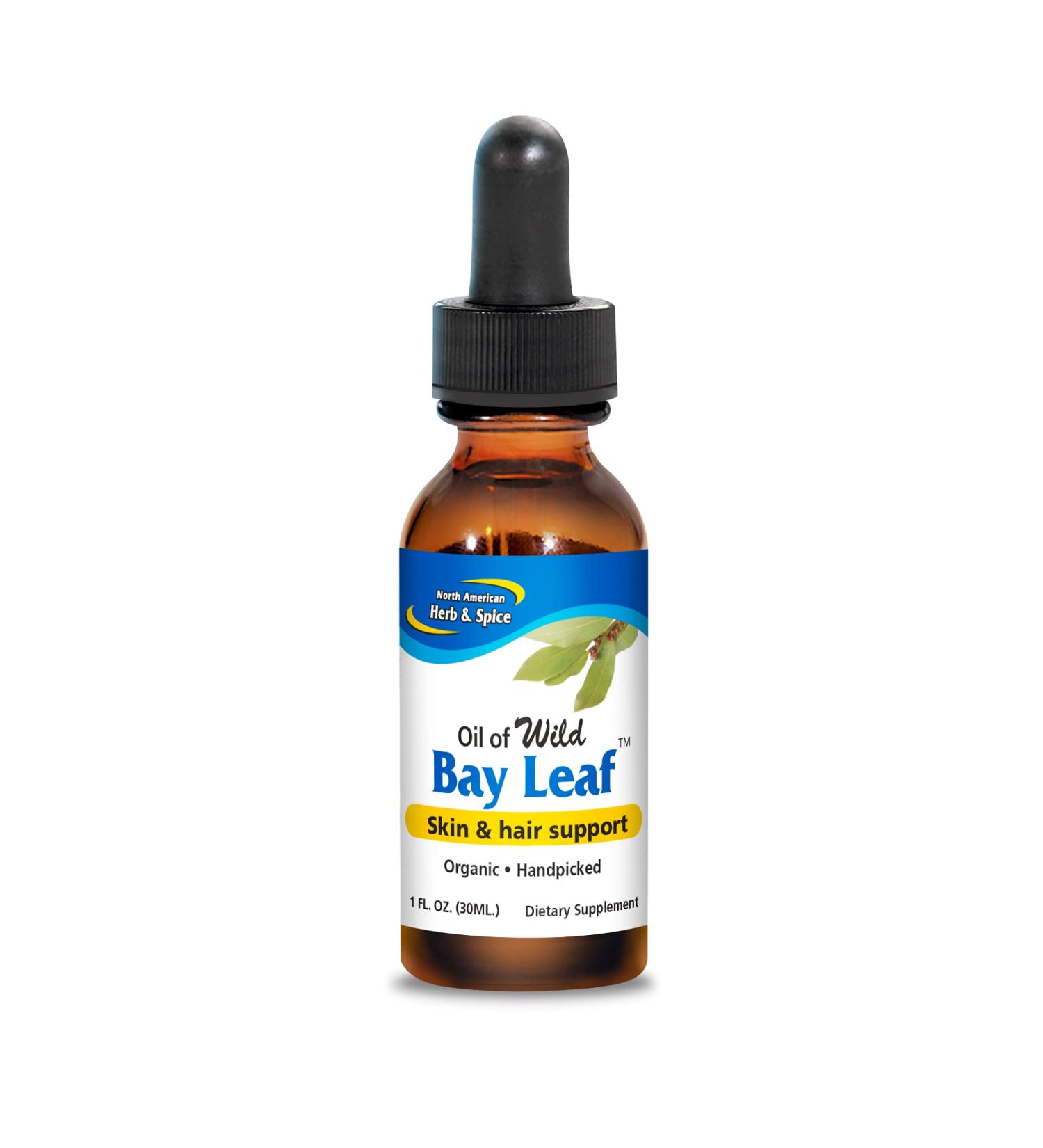 North American Herb & Spice Wild Oil of Bay Leaf 1 fl oz - Organic Non-GMO Skin & Hair Support - 286 Servings - Buy Internationally - Buy Online on SooperMarket.com