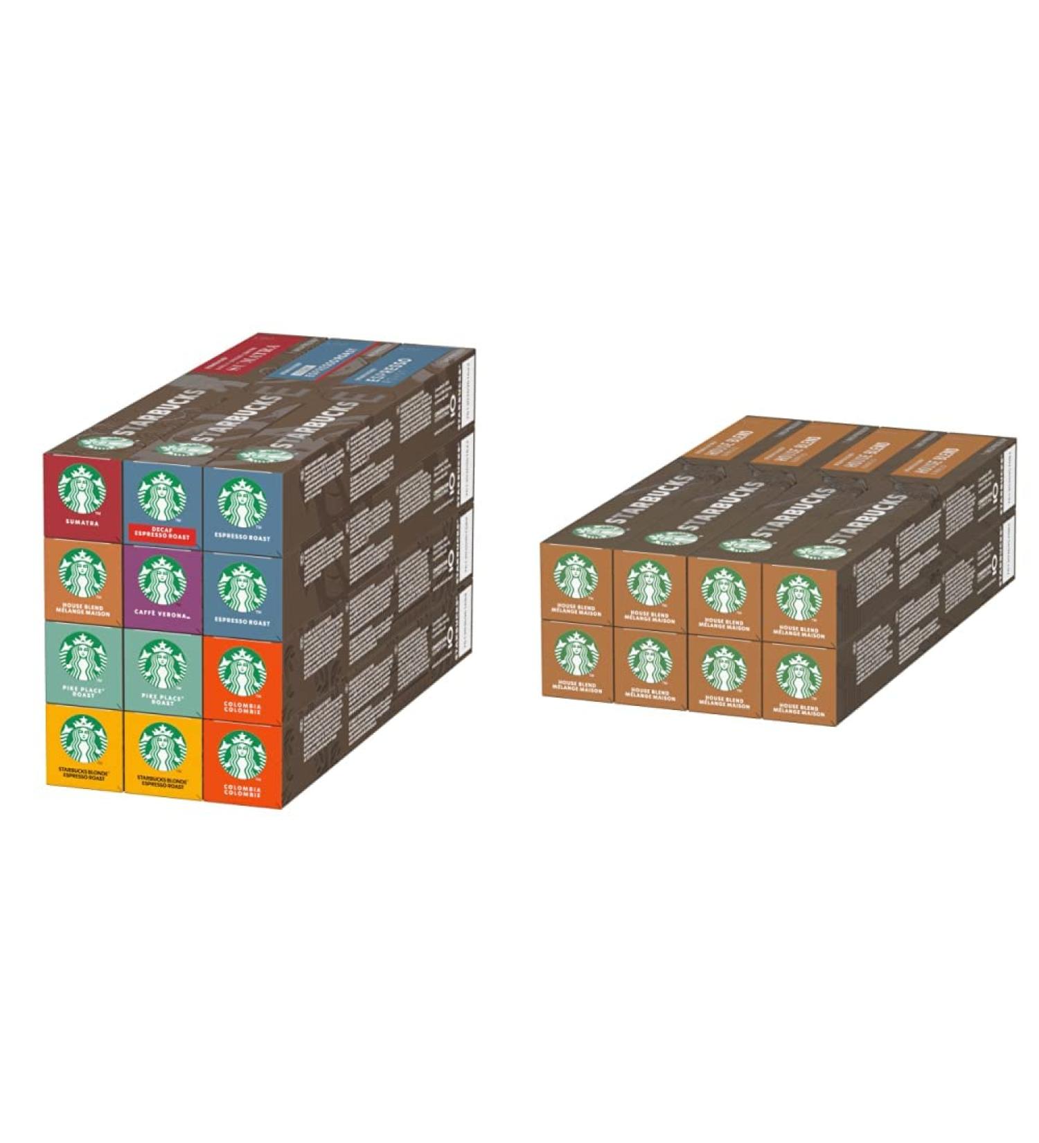 Starbucks Nespresso Trial Set - 120 Medium Roast Coffee Capsules | House Blend & Coffee Capsule Bundle - Shop Internationally! - Buy Online on SooperMarket.com