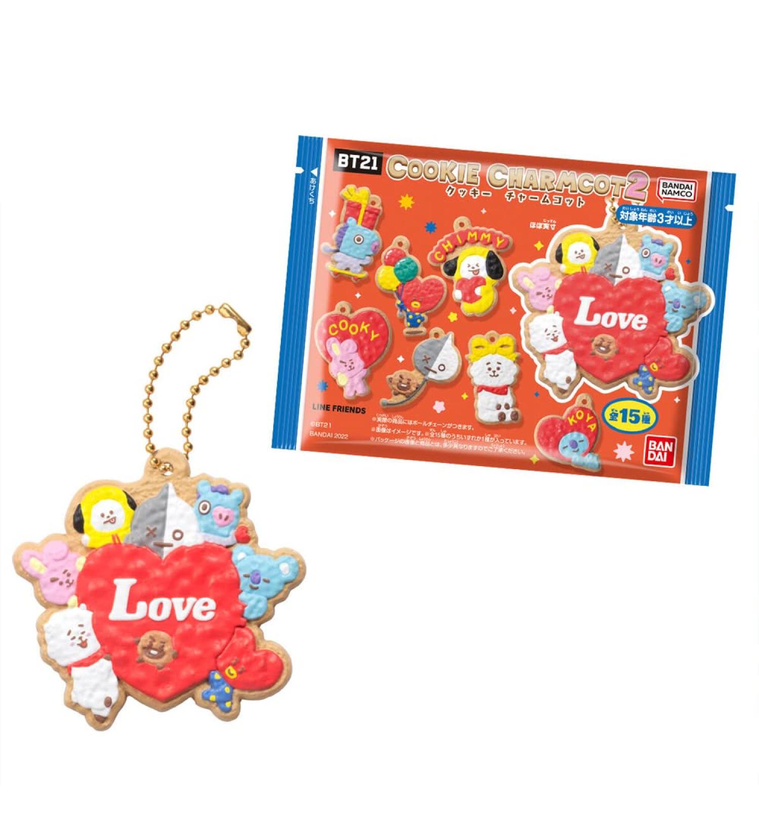 Starry Mart Bandai BT21 Cookie Charmcot Key Chain 1pc With Chewing Gum (Random Character) - Buy Online on SooperMarket.com