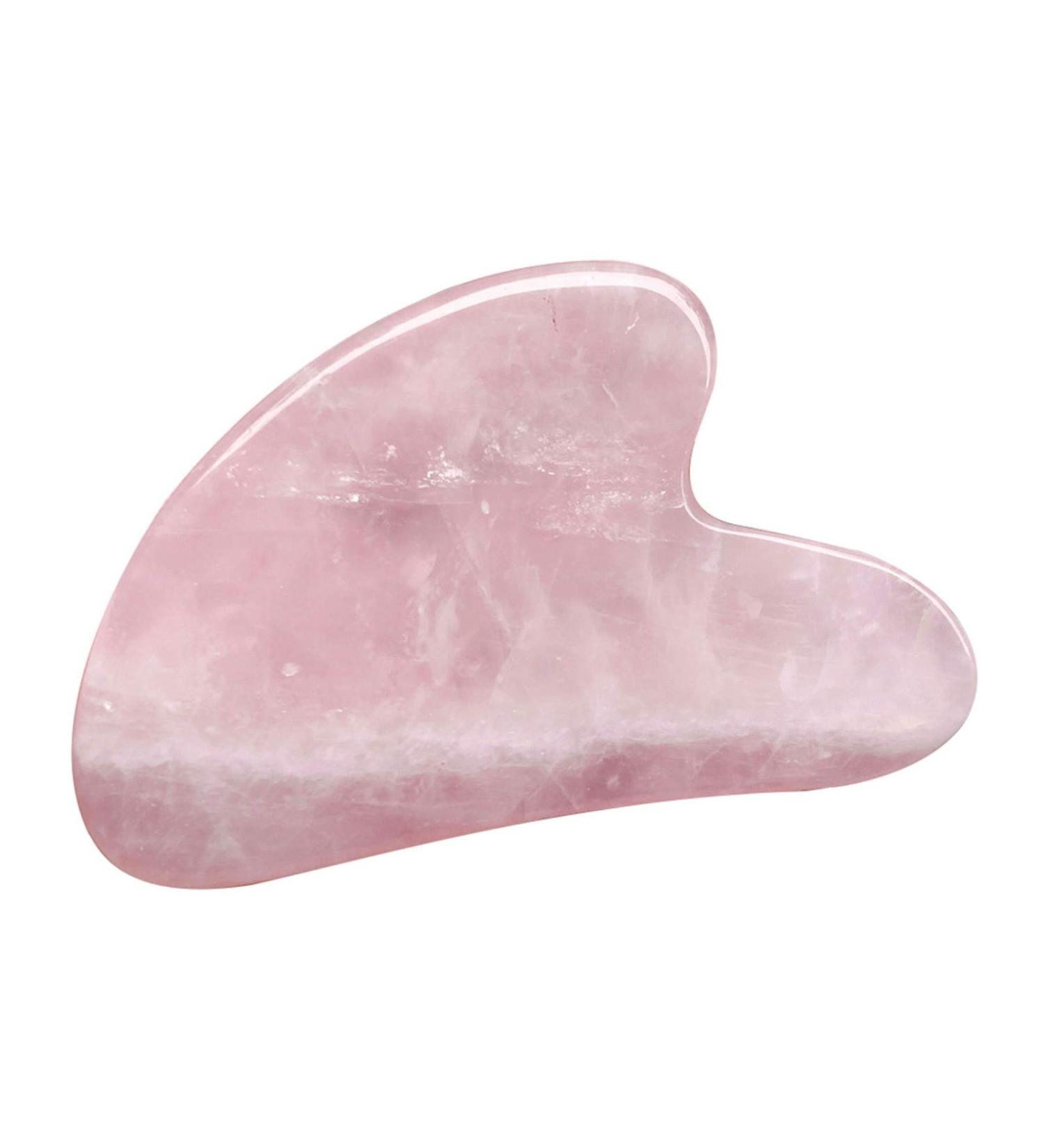 Natural Rose Quartz Gua Sha Massage Tool for Facial & Body - Crystal Scraping Board for SPA & Acupuncture Therapy - Buy Online on SooperMarket.com