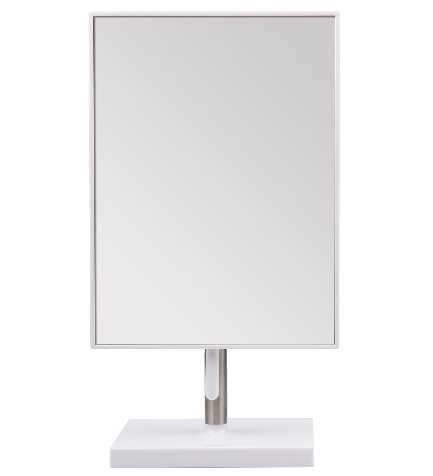 TITANIA cosmetic mirror white plus metal approx. 21.5 x 16 cm height 30 cm pack of 1 (1 x 547 g)