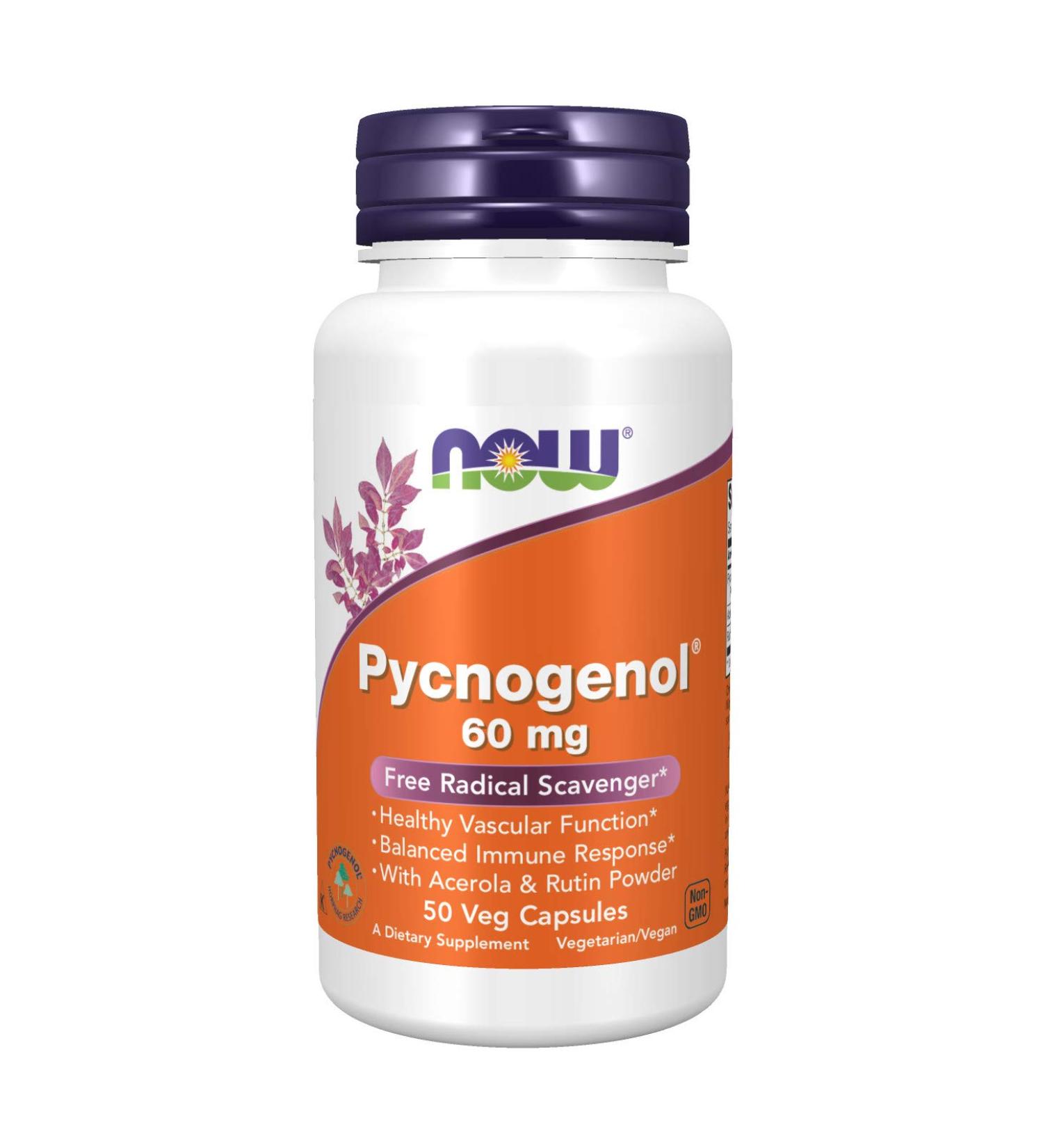 Now Foods Pycnogenol 60 mg 50 Veg Capsules