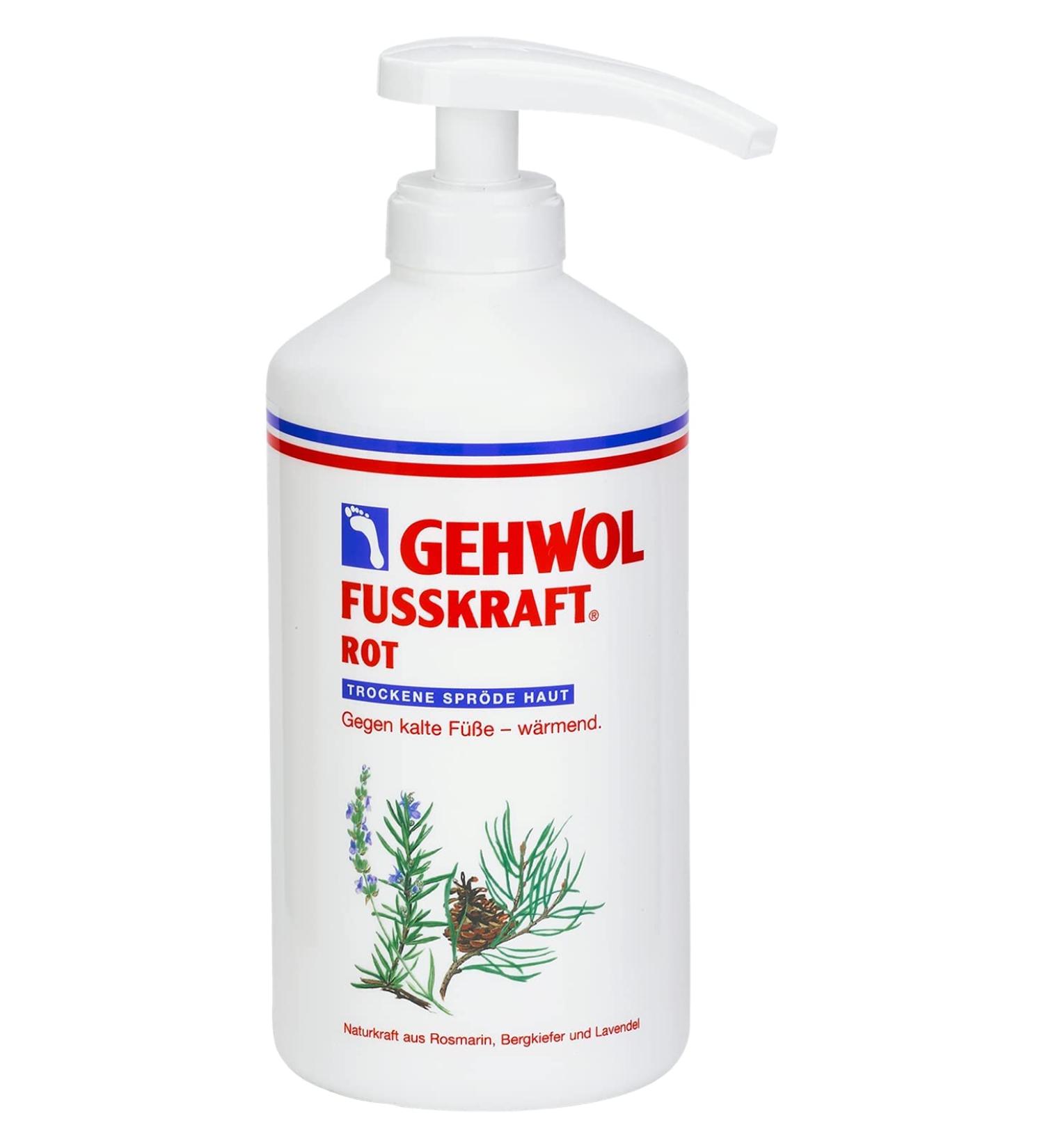 GEHWOL Fusskraft Red dry skin foot cream warming 500 ml with dispenser 500 ml (1 pack)