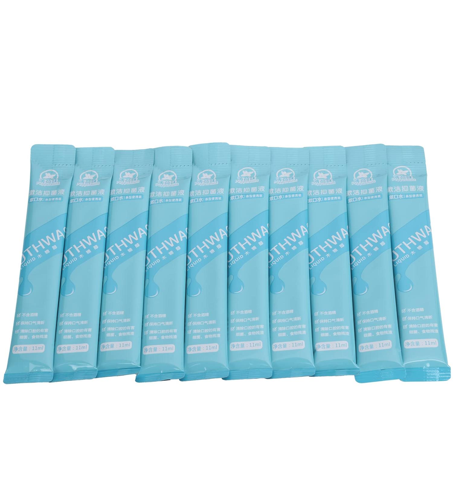 Mundwater Mouthwash - Eliminate Bad Breath & Freshen Your Mouth | Mint Taste | 11ml - 10 Pieces - Buy Online on SooperMarket.com