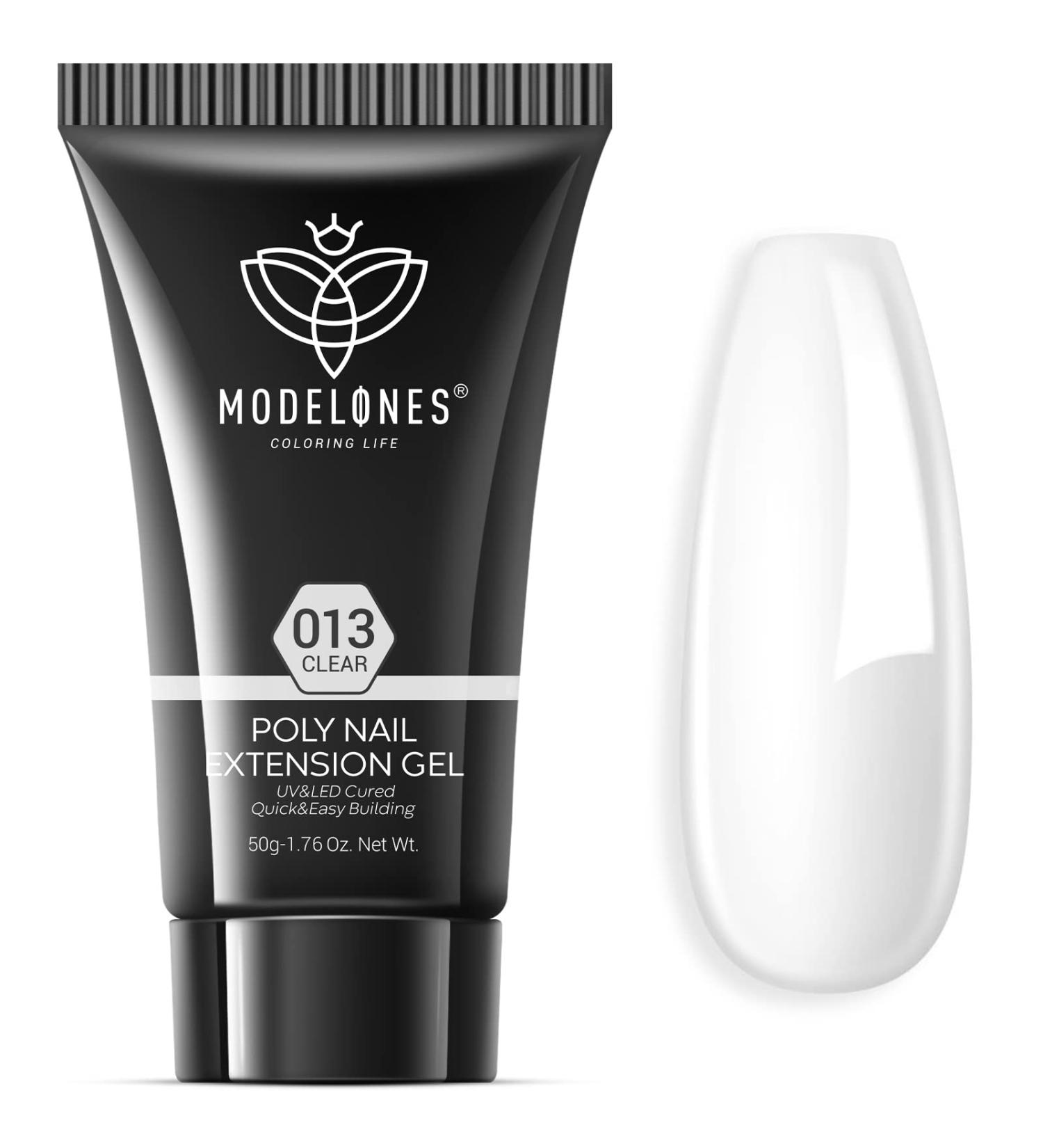 MODELONES Poly Nail Gel Builder 50ML - Clear Color | Nail Extension Gel for Thickening & Enhancement | Professional Technician Tool - Buy Online on SooperMarket.com