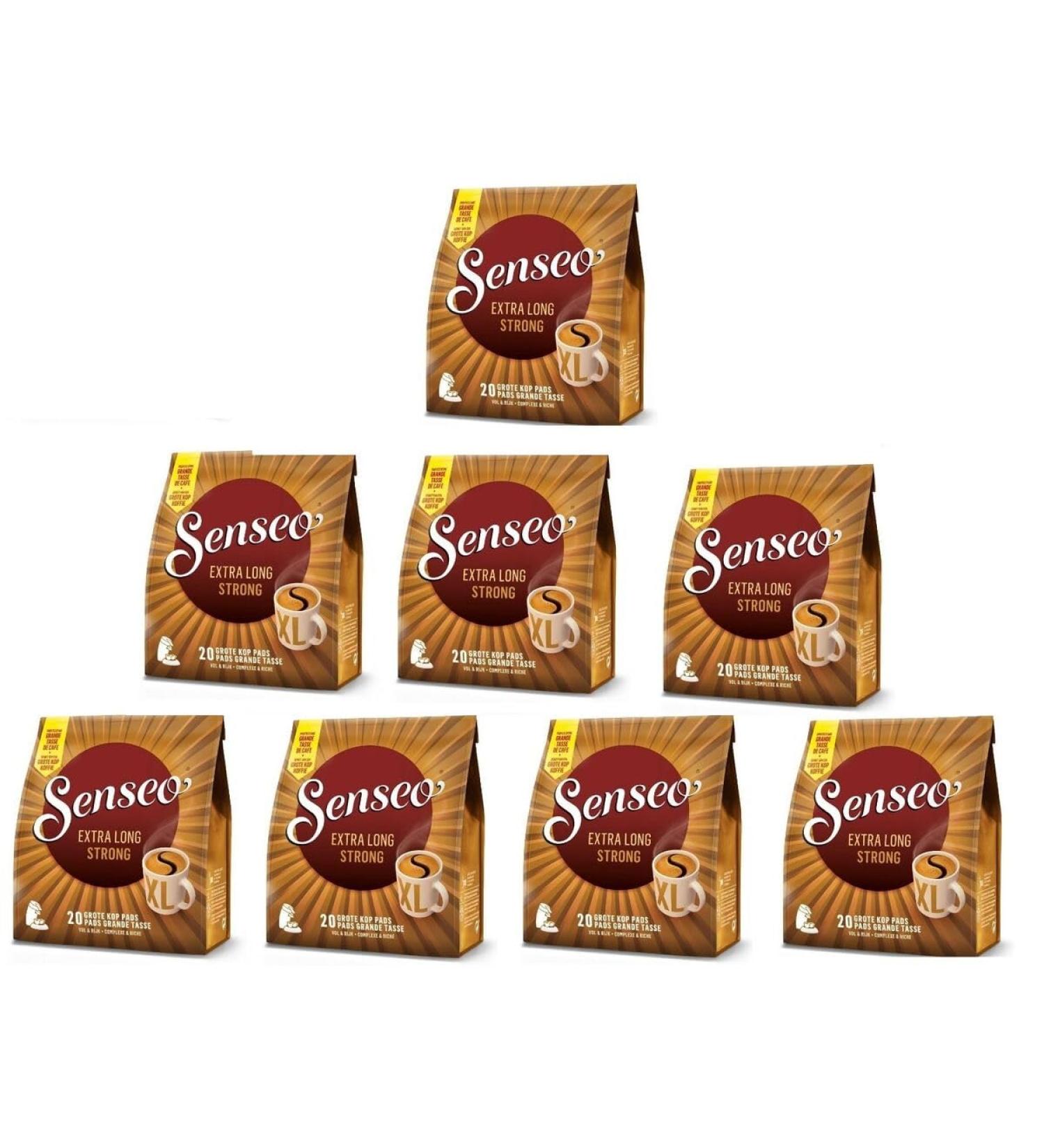 8 x Senseo Extra Long Strong Mug Size 20 Pads (160 Pods) Dark Roast - Buy Online on SooperMarket.com
