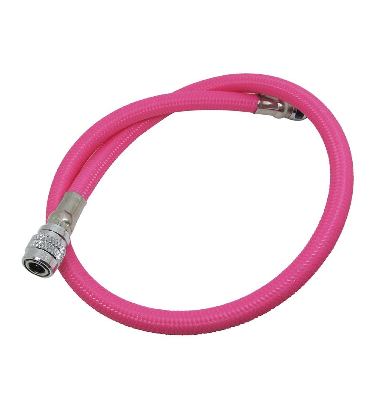 Scuba Choice 27-Inch Colored LP Low Pressure Braided Hose for Standard BCD Pink