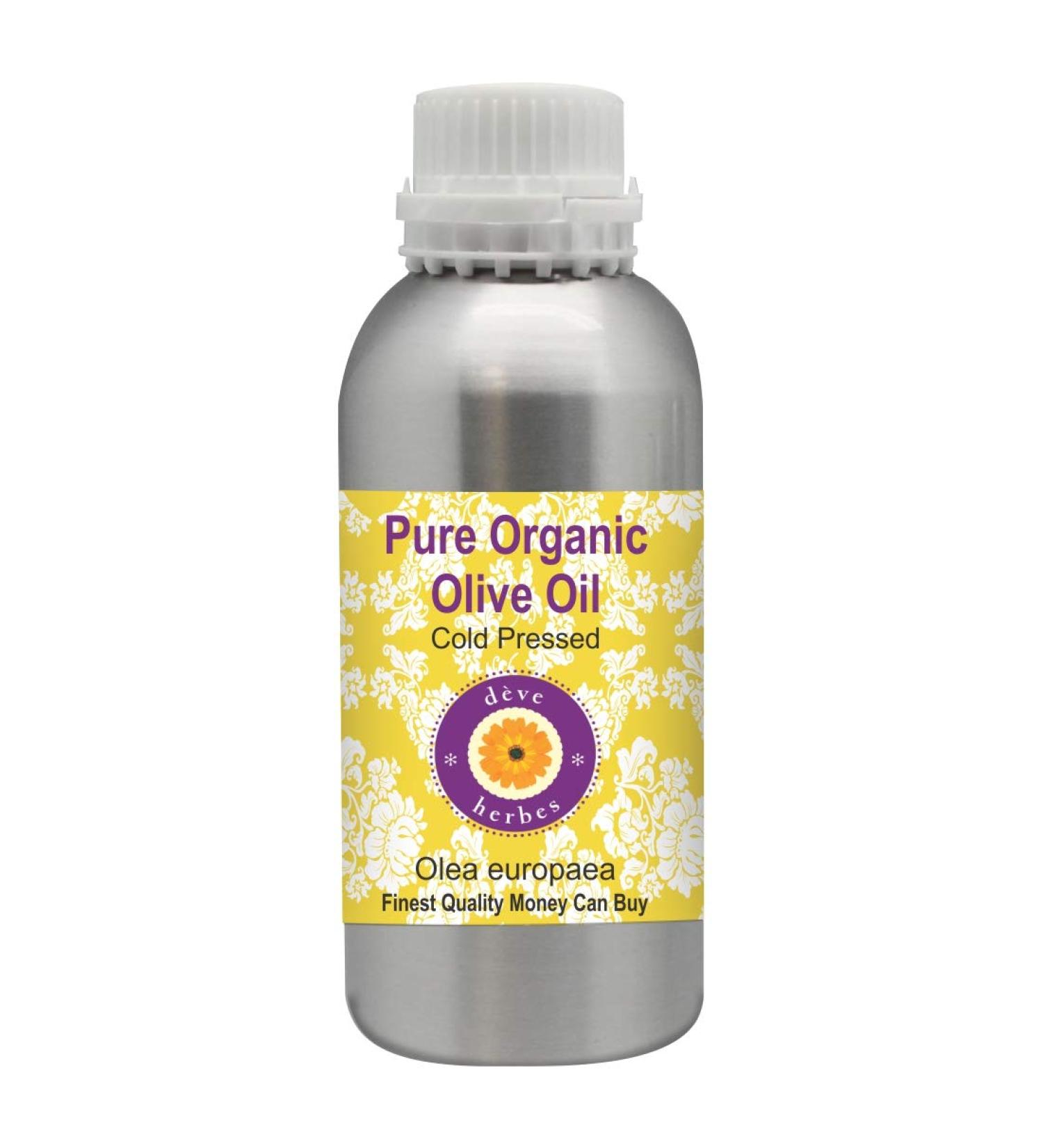 Deve Herbes Pure Organic Olive Oil (Olea europaea) Cold Pressed 1250ml (42 oz) - Buy Online on SooperMarket.com