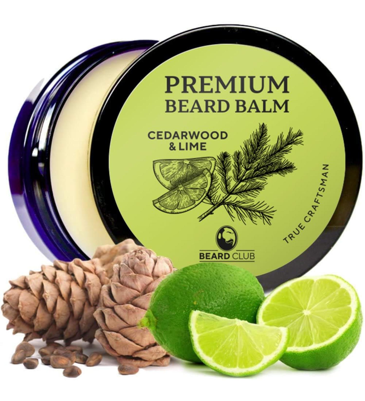 Beard Club Cedar Wood and Lime Beard Balm for Men - Moisturizer, Butter, Softener, Conditioner & Wax - Buy Online on SooperMarket.com