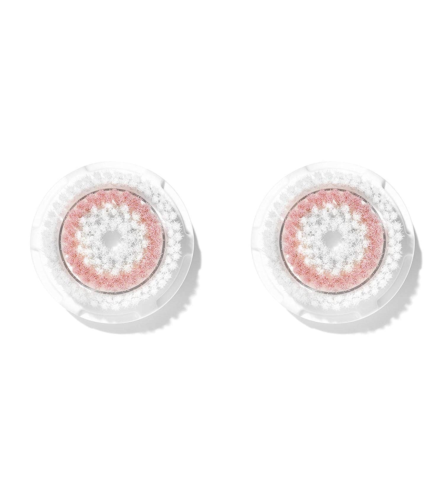 Clarisonic Radiance Facial Cleansing Brush Head Replacement - Skin Brightening for Dull & Sensitive Skin | 2 Count with Travel Bag - Buy Online on SooperMarket.com