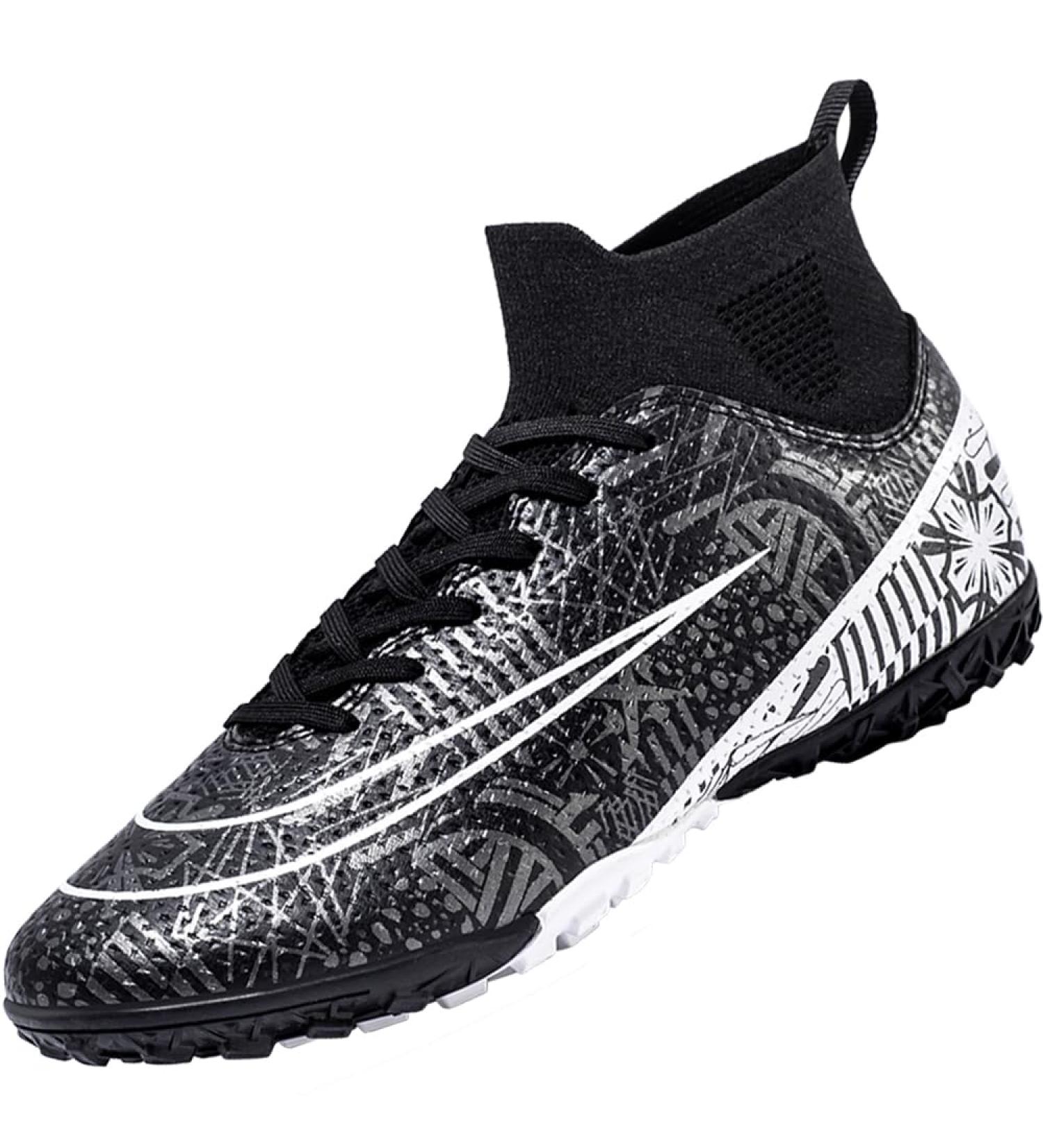 Vtasq Men's High Top Soccer Shoes - Professional Outdoor Football Training Footwear | Youth Athletics Sport - Size 46 EU - Black - Buy Online on SooperMarket.com
