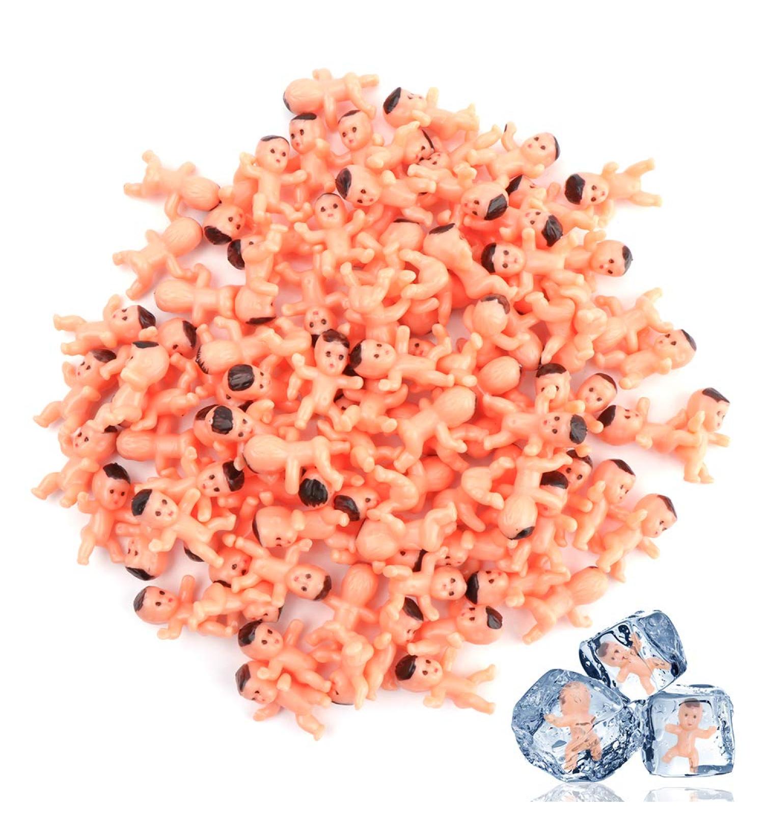 YiliYa Mini Plastic Babies - 100pcs Dolls for Baby Shower Favors Party Decorations & Bath Crafts - Buy Online on SooperMarket.com