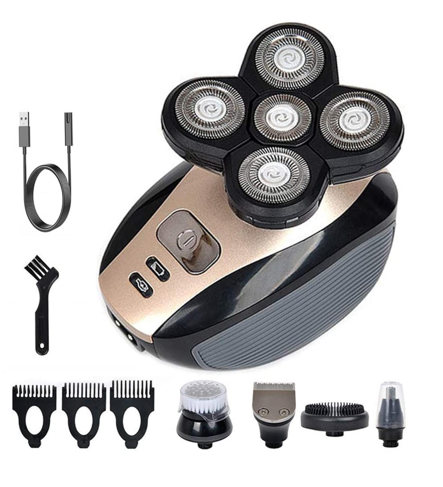 5 in 1 Rechargeable Electric Shaver & Hair Clipper | Floating Head Razors & Grooming Essentials for Men - Buy Online on SooperMarket.com