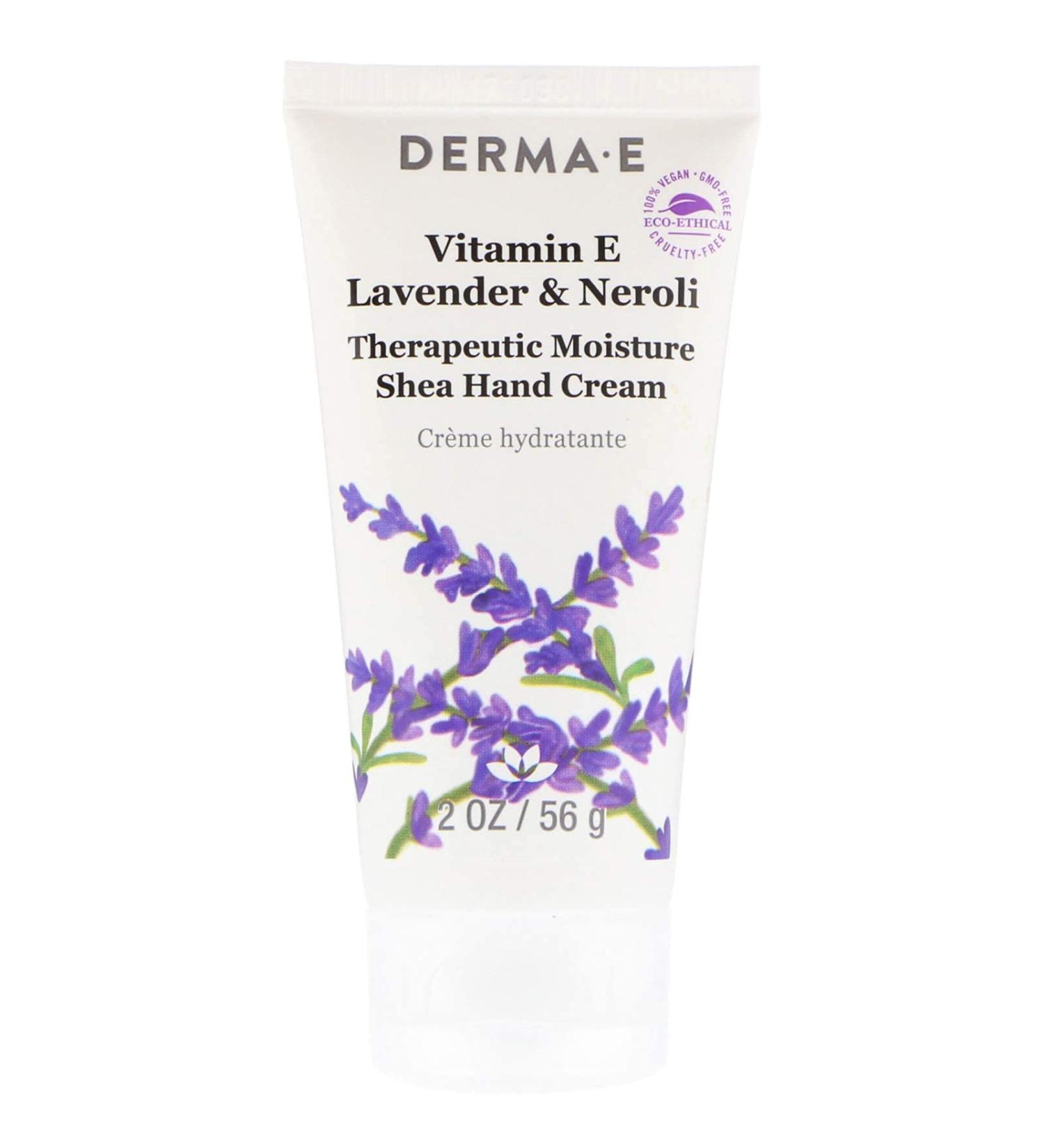 Derma E Therapeutic Moisture Shea Hand Cream Vitamin E Lavender & Neroli 2 oz (56 g)