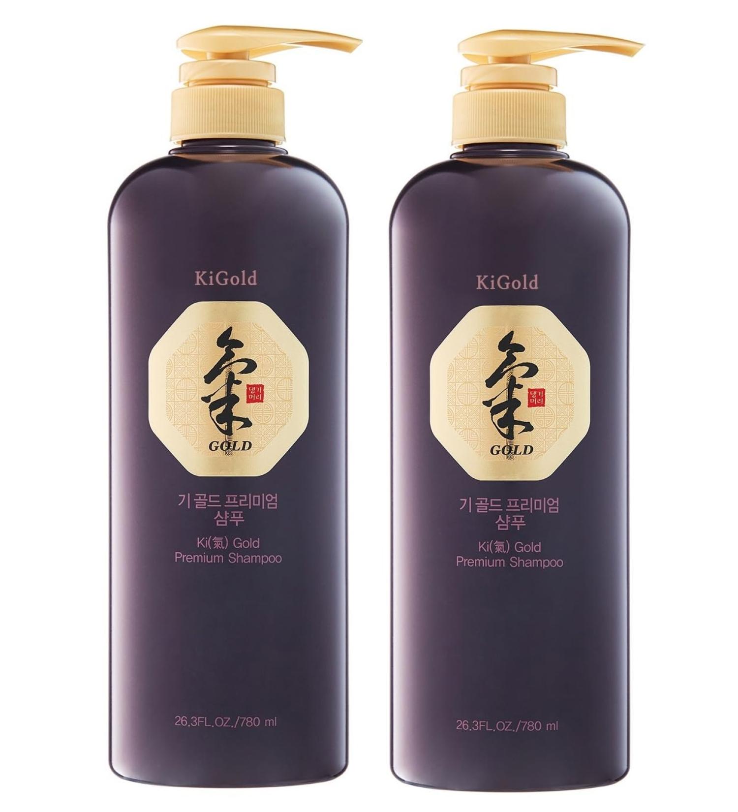 Daeng Gi Meo Ri Ki Gold Premium Shampoo 2 Set - Elastic Hair Anti-Hair Loss & Dandruff Relief - 780ml - International Shipping Available - Buy Online on SooperMarket.com