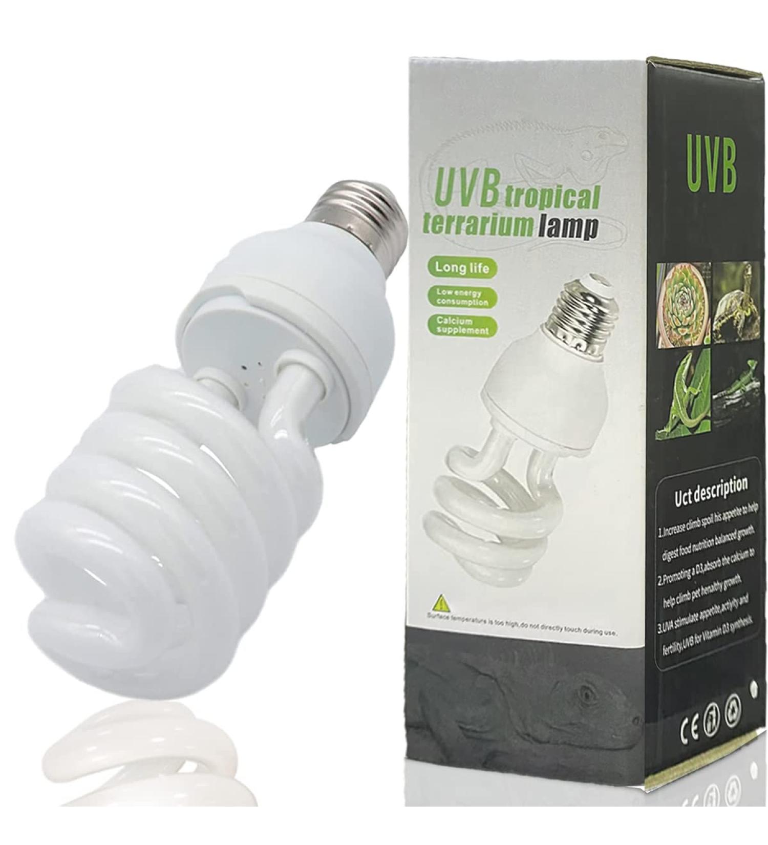 Reptile Light UVB 10.0 Lamp for Desert Animals | Enhance D3 Synthesis & Calcium Absorption | Energy Saving Fluorescent Tube - 26W - Buy Online on SooperMarket.com