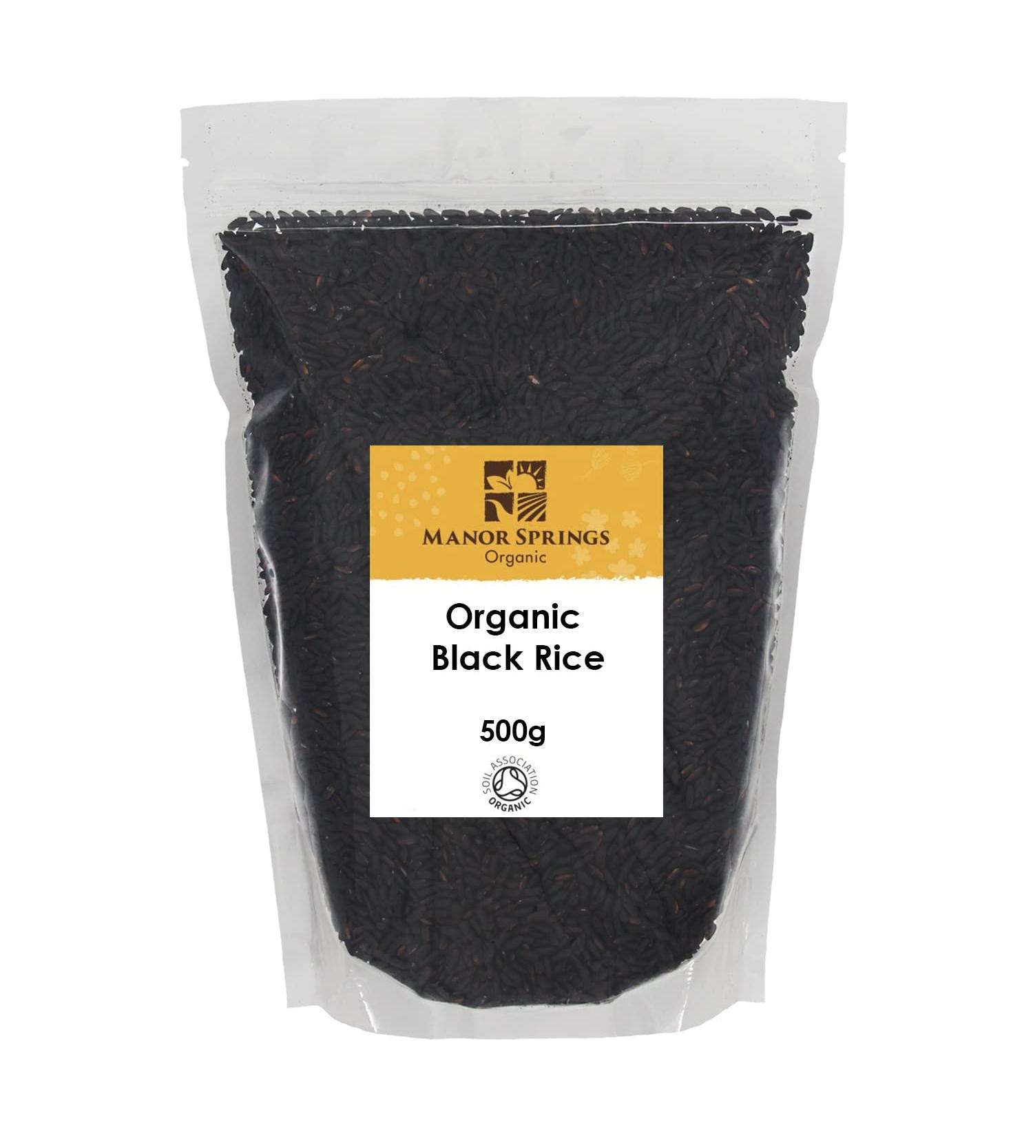 Manor Springs Organic Black Rice 500g - Premium Quality, Certified Organic - Buy Online on SooperMarket.com