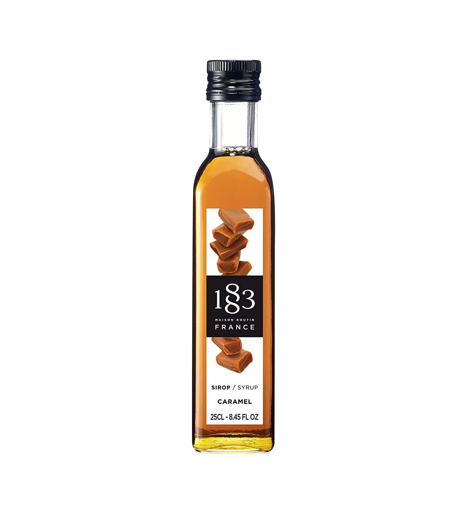 1883 Maison Routin Premium Caramel Syrup 250ml - Ideal for Coffee, Hot Chocolate, Cocktails, Mocktails, Milkshakes, and Desserts - Buy Online on SooperMarket.com