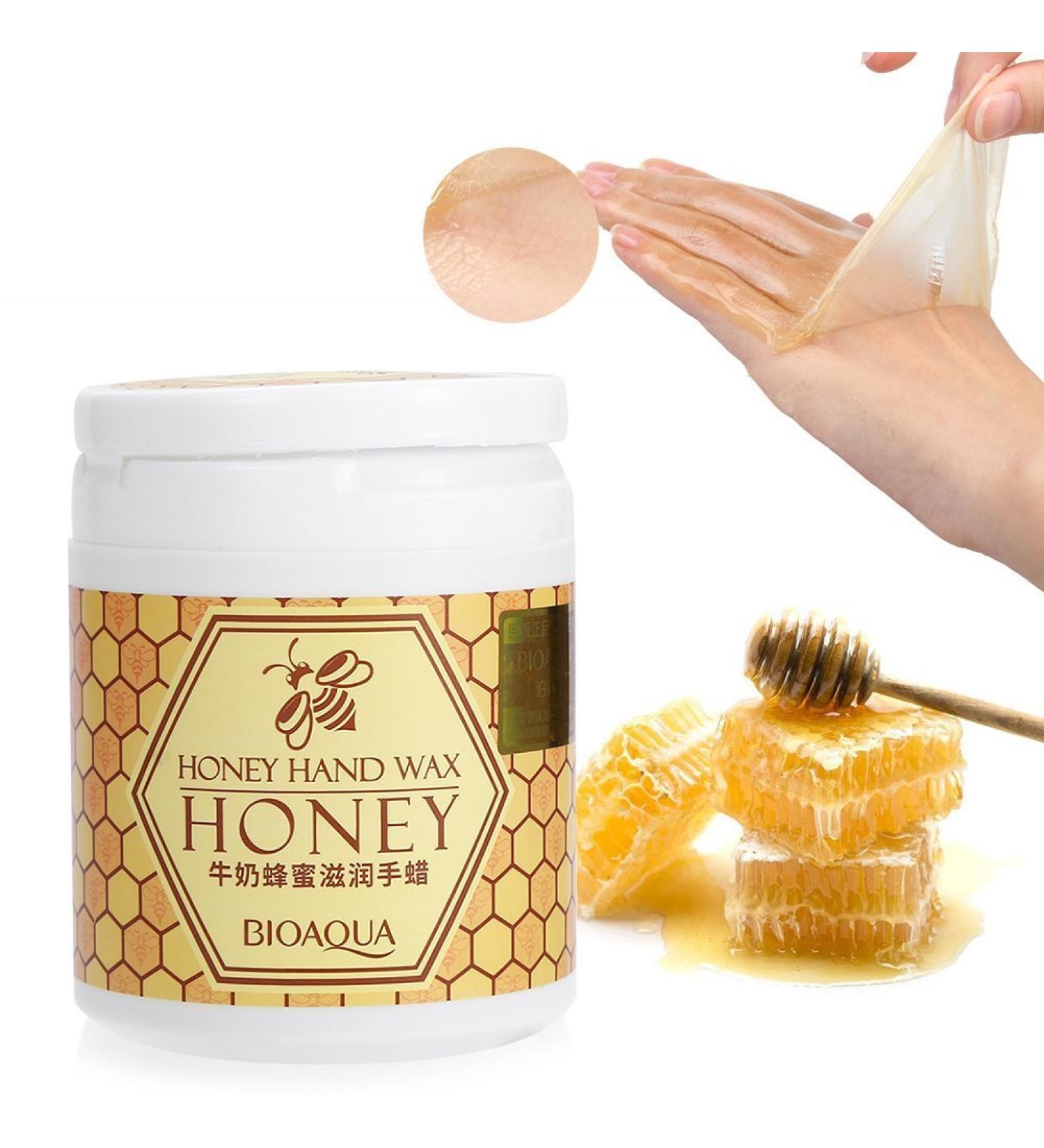Wax Hand Mask with Natural Honey & Milk - Exfoliating, Hydrating, and Nourishing Gel for Soft and Whitening Hands - 170g - Buy Online on SooperMarket.com