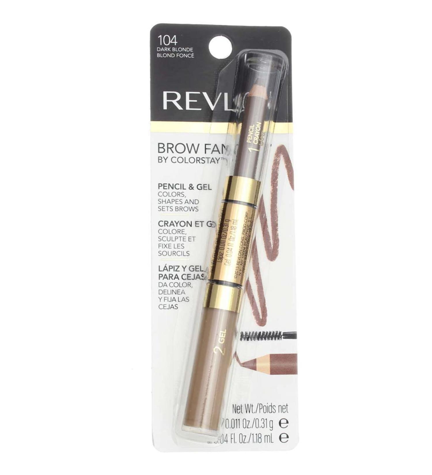 Revlon Brow Fantasy Pencil & Gel Dark Blonde 104 0.04 oz - Pack of 5 - Buy Online on SooperMarket.com
