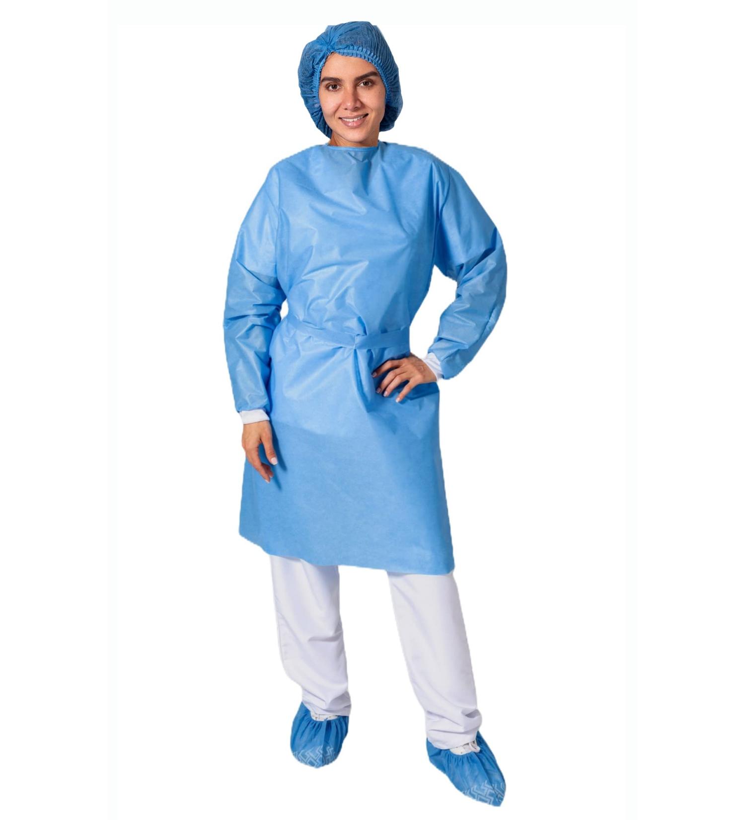 REA COMPANY Bundle - 5 Isolation Gowns, 5 Shoe Covers Pairs, 5 Bouffant Caps - Disposable PPE Gowns - American Company - Hospital Medical Gowns - Unisex - One Size Fits All - Buy Online on SooperMarket.com