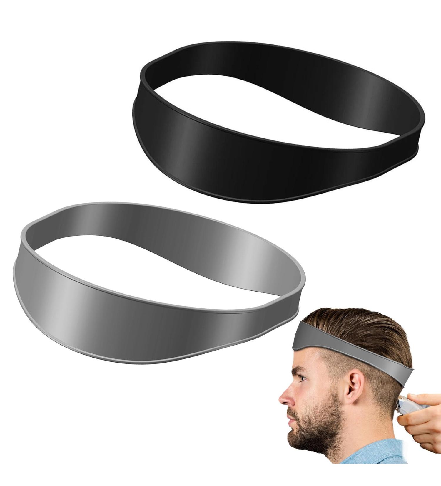 Yolispa 2 Pieces Silicone Hair Bands Hair Trimming Guide for Men Hair Cutting Tool - Buy Online on SooperMarket.com