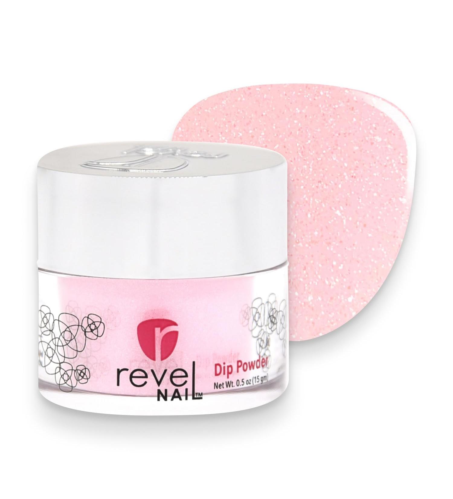 Revel Nail Dip Powder - Light Pink Shimmer | Long-Lasting Chip Resistant No UV Lamp DIY Manicure for Strong Healthy Nails - Buy Online on SooperMarket.com