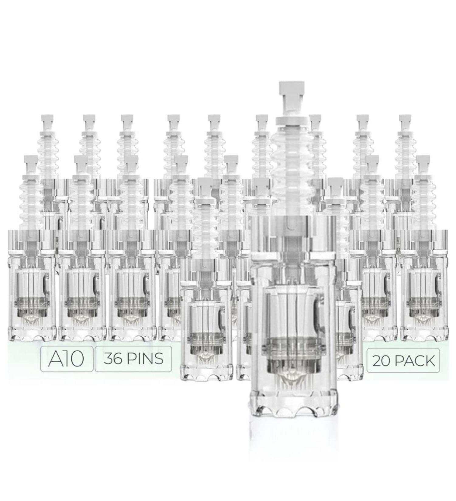 Dr. Pen Ultima A10 Replacement Cartridges (20 Pack) - 36 Pins (0.25mm) - Disposable Bayonet Slot Parts - Buy Online on SooperMarket.com