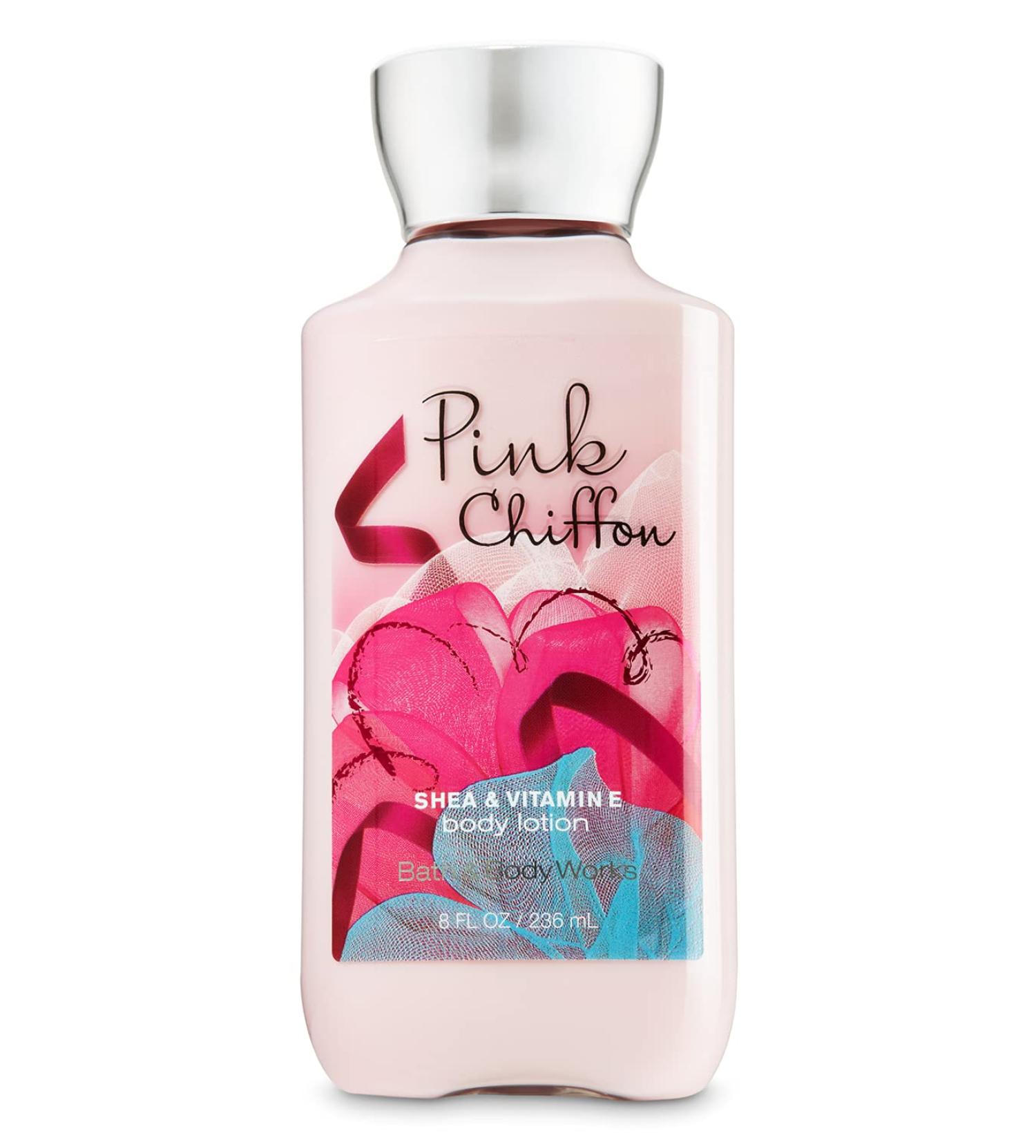 Bath & Body Works Pink Chiffon Body Lotion 8oz - Hydrating Pink Chiffon Body Lotion - Buy Online on SooperMarket.com