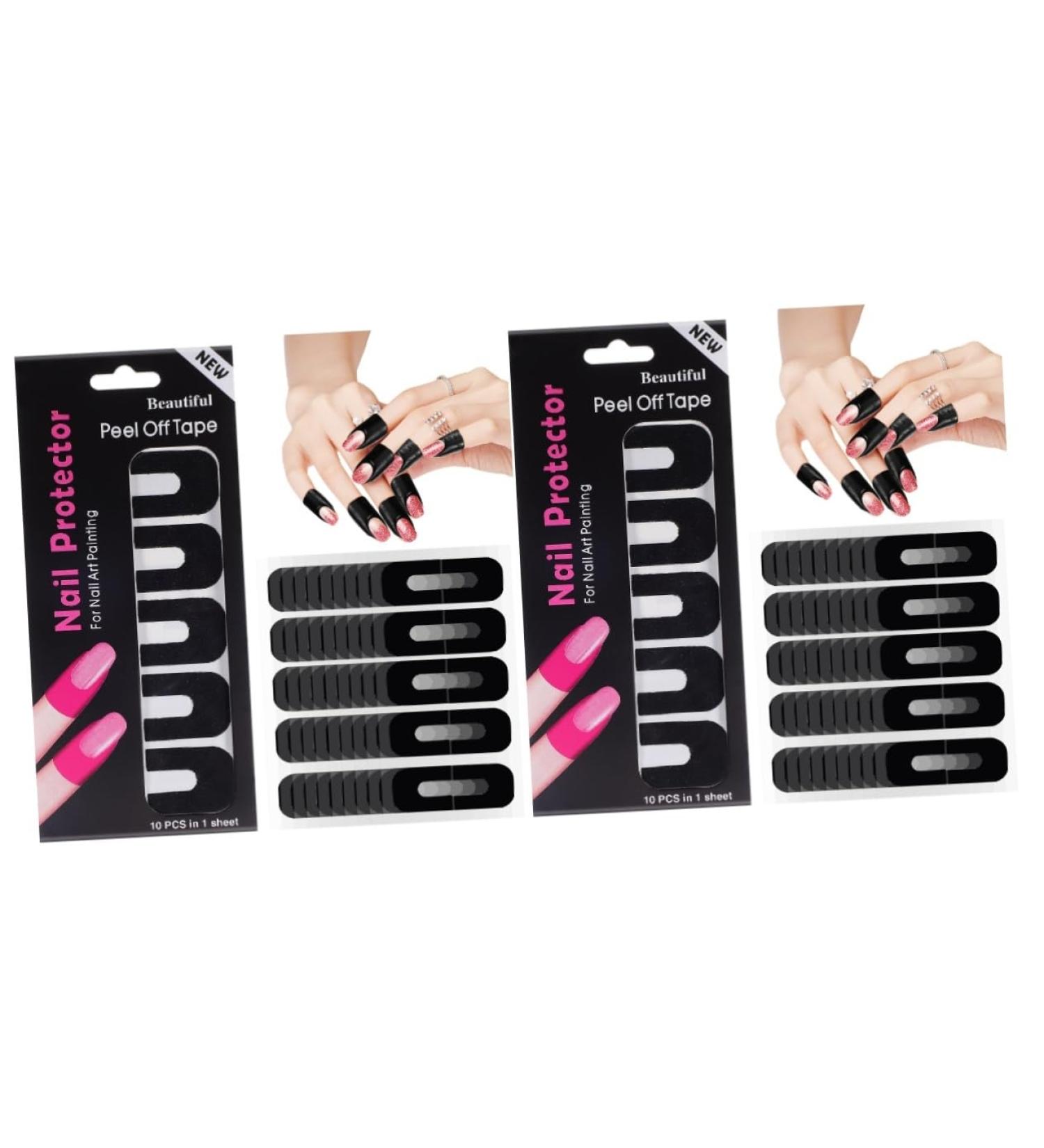 Ipetboom Nail Protector 200 Sheets nail gel polish nail protective oil nail polish patch adhesive tape protective film Nail Polish Guard tool Nail Polish Guards For Fingers Nail Tape 3.00X2.50X0.10CMx2pcs As Shownx2pcs - Buy Online on SooperMarket.com